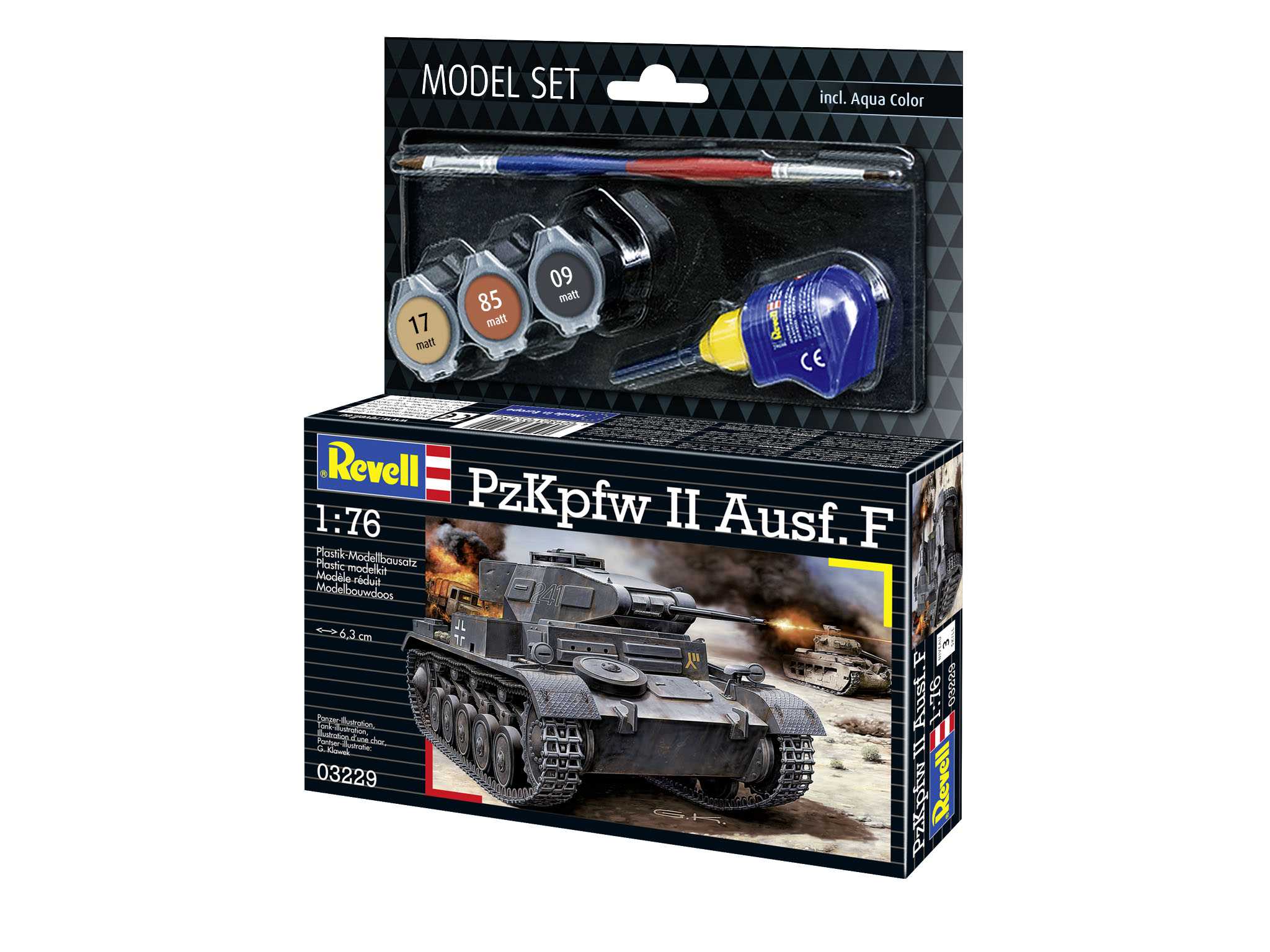 ModelSet tank 63229 - PzKpfw II Ausf. F (1:76)