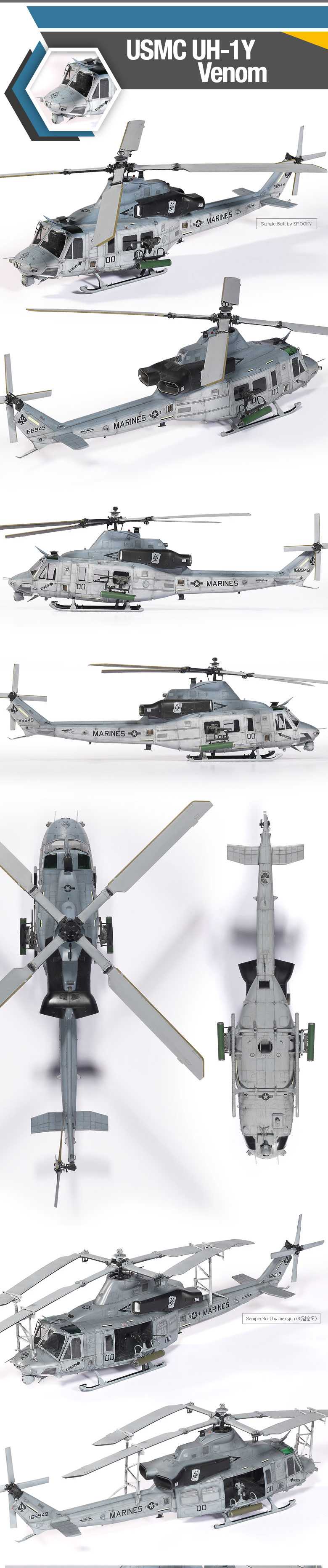 Modelk Kit vrtulník 12138 - USMC UH-1Y® Venom (1:35)