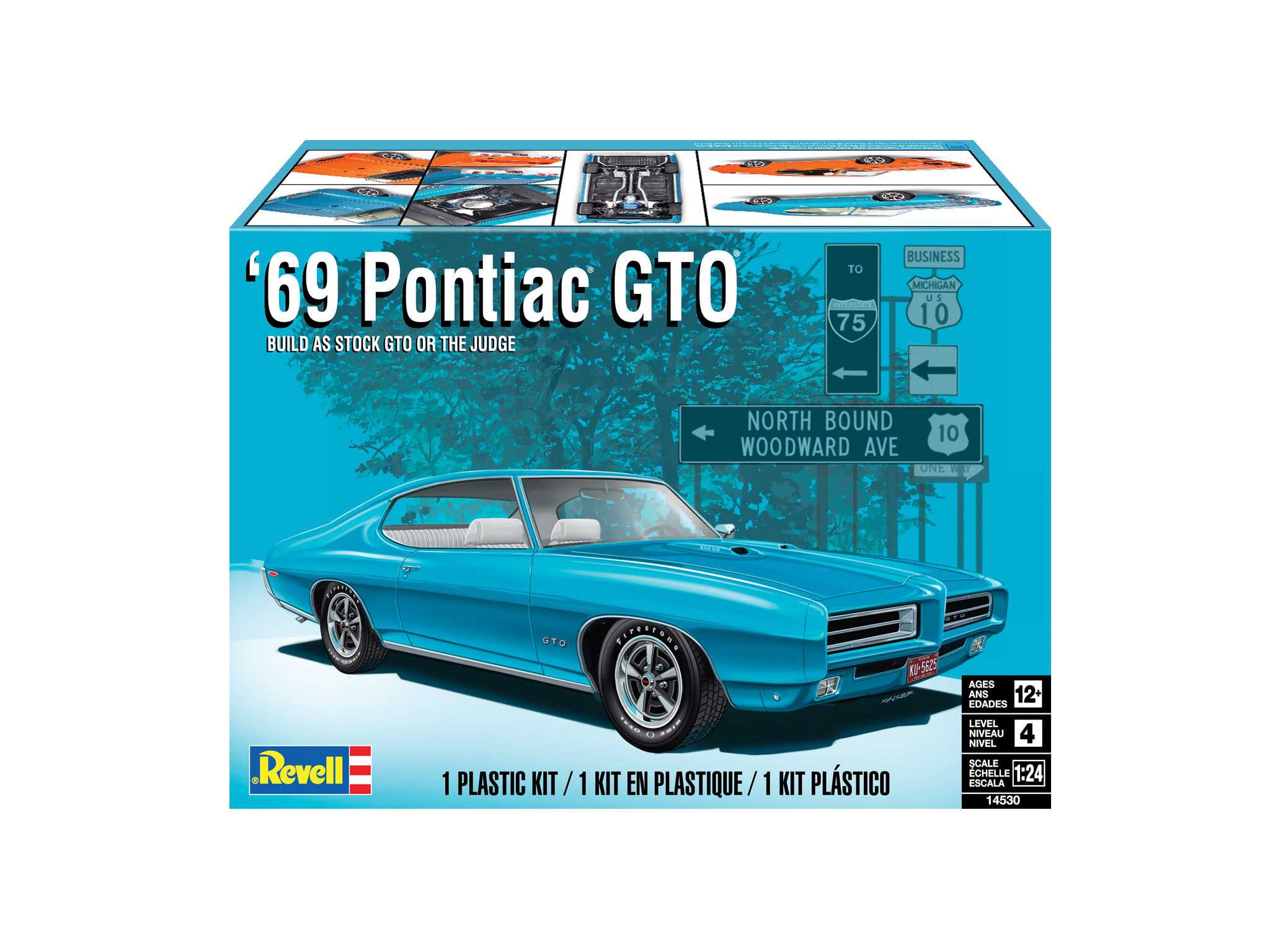 Plastic ModelKit MONOGRAM auto 4530 - 69 Pontiac GTO "The Judge" 2N1 (1:24) 85-4530