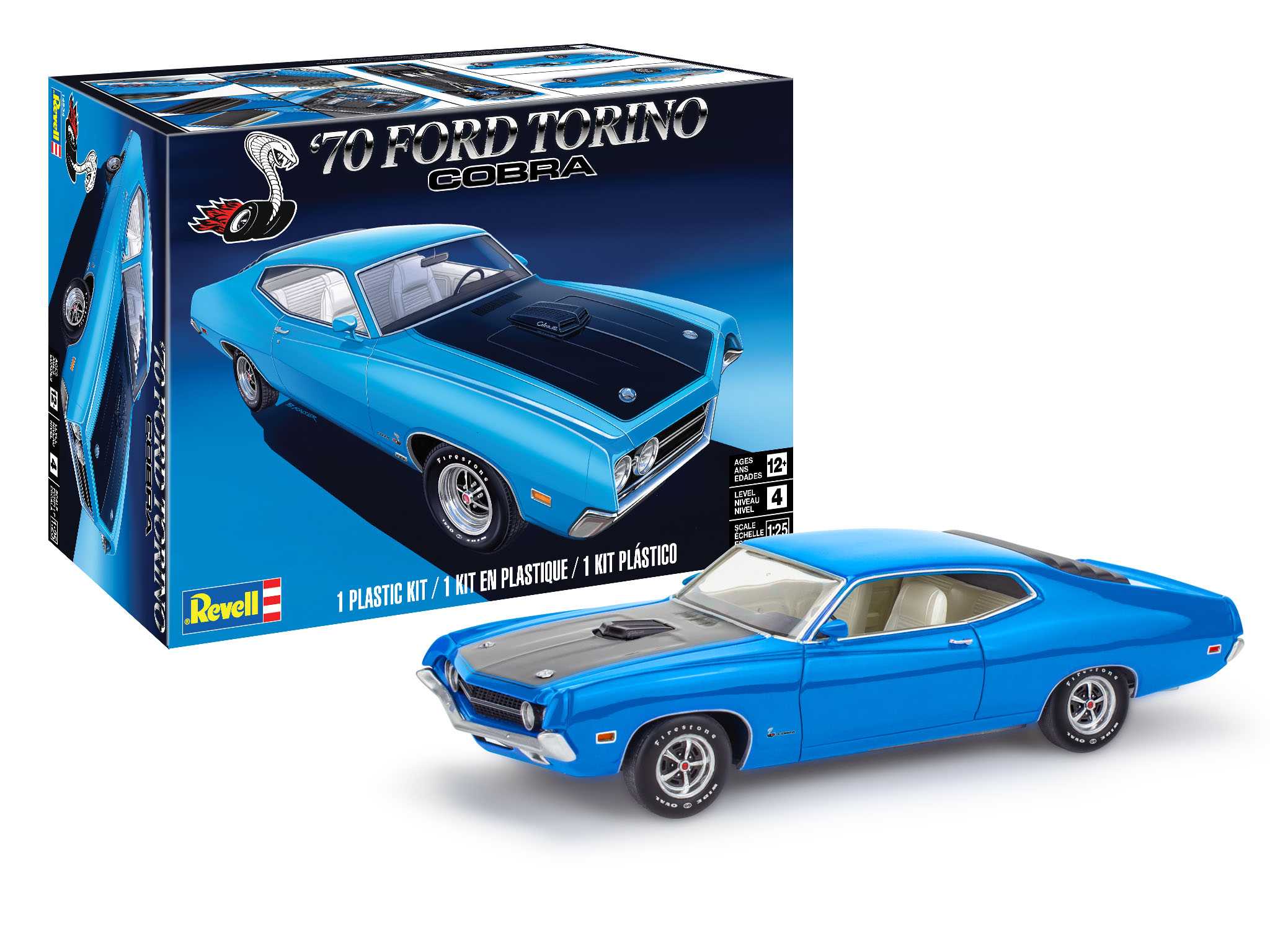 Plastic ModelKit MONOGRAM auto 4534 - 1970 Ford Torino Cobra (1:25)
