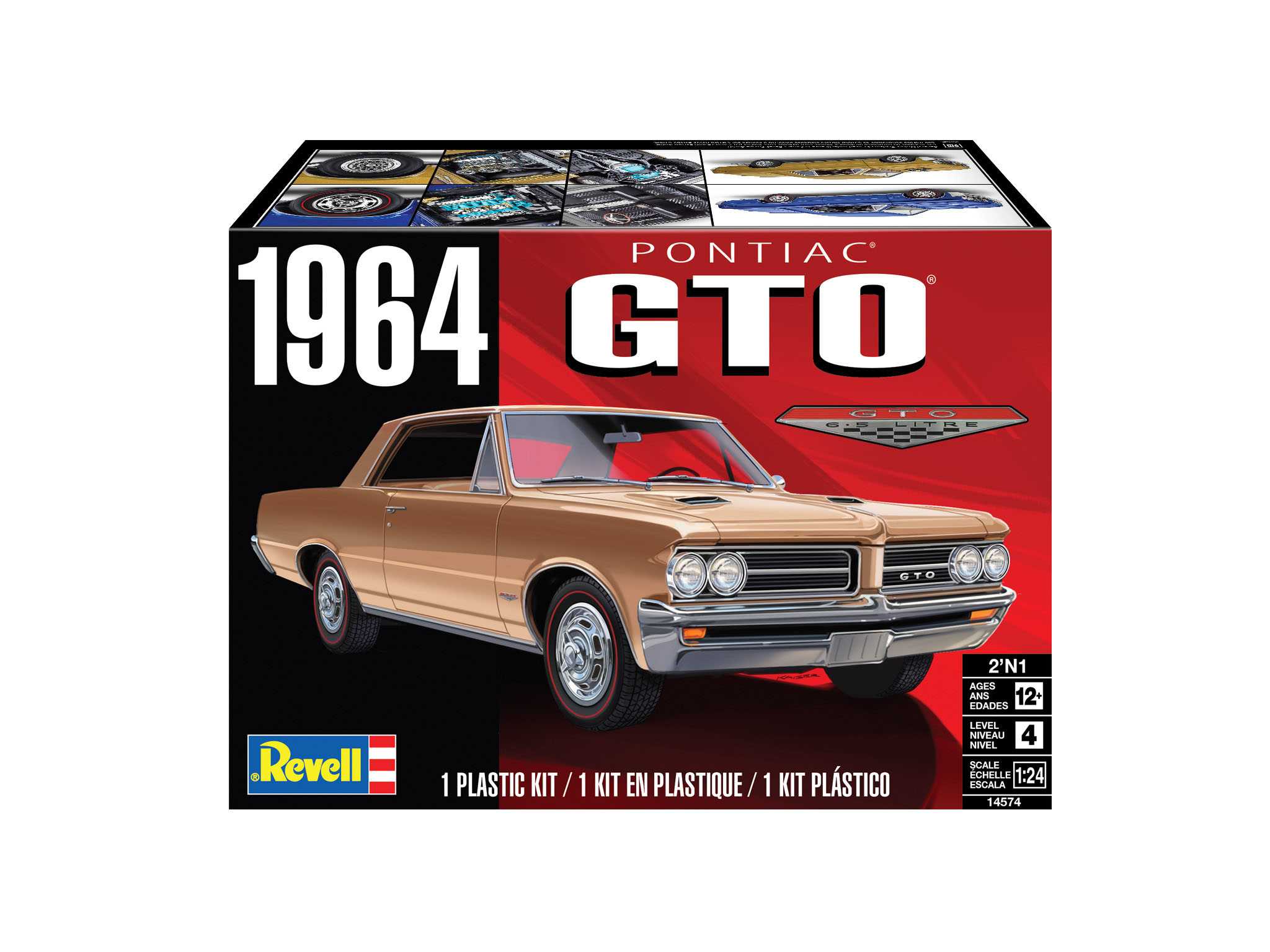 Plastic ModelKit MONOGRAM auto 4574 - '64 GTO (1:24) 85-4574