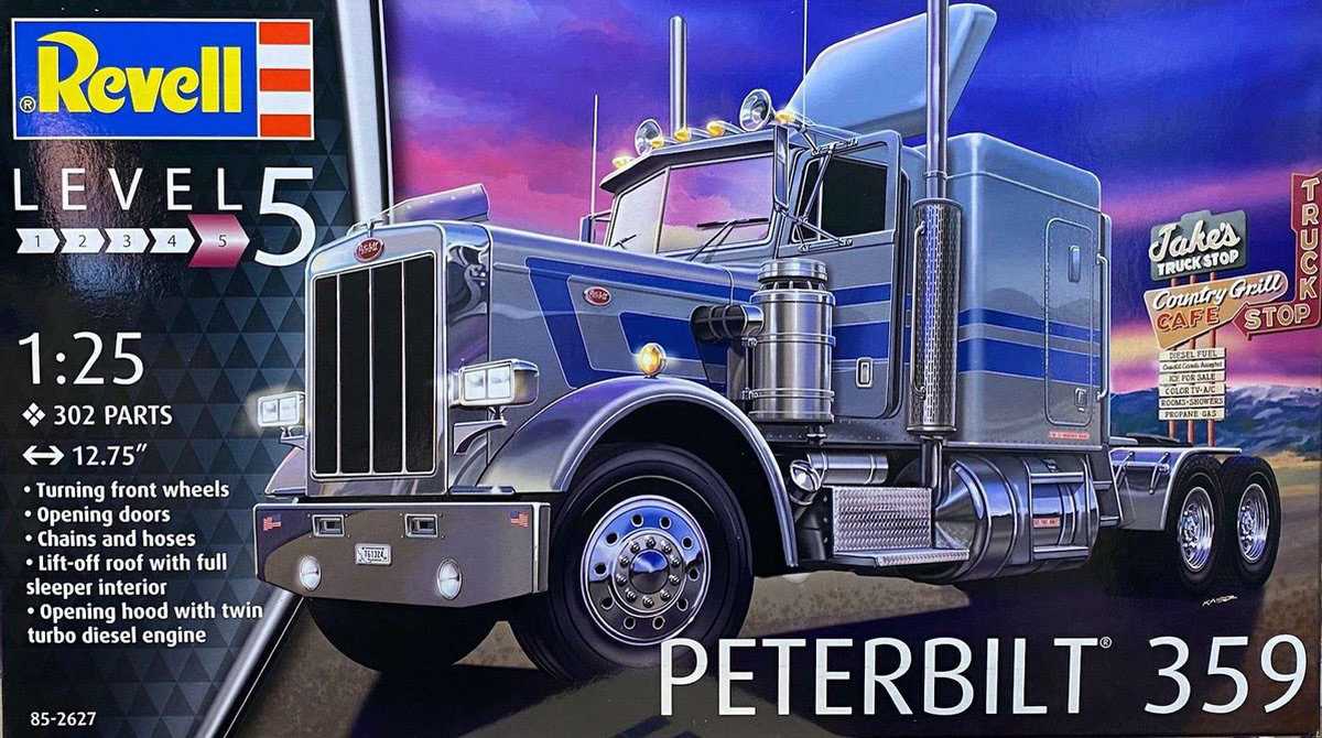 Plastic ModelKit MONOGRAM truck 2627 - Peterbilt® 359 (1:25) 85-2627
