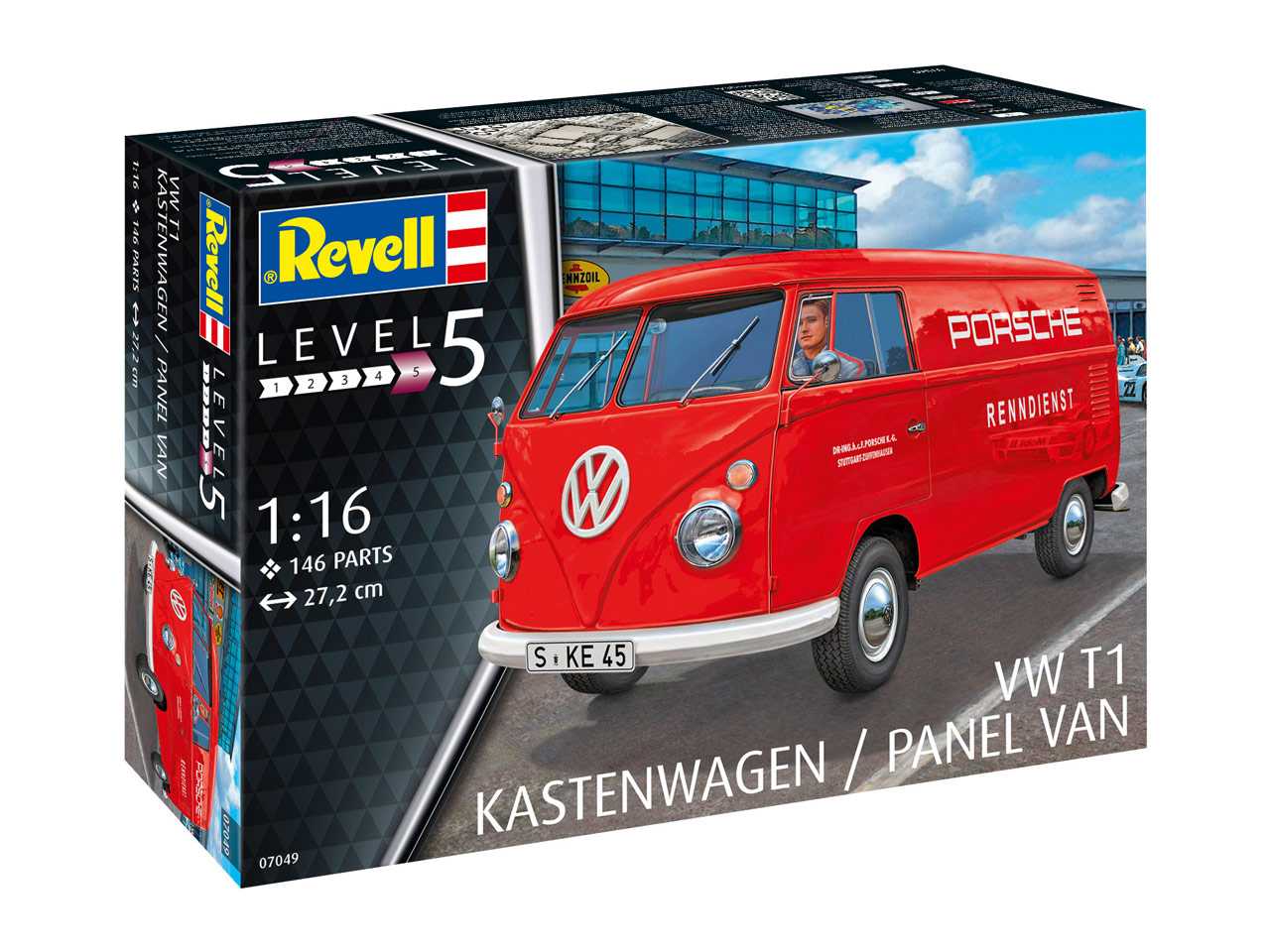 Plastic ModelKit auto 07049 - VW T1 Kastenwagen (1:16) 18-07049