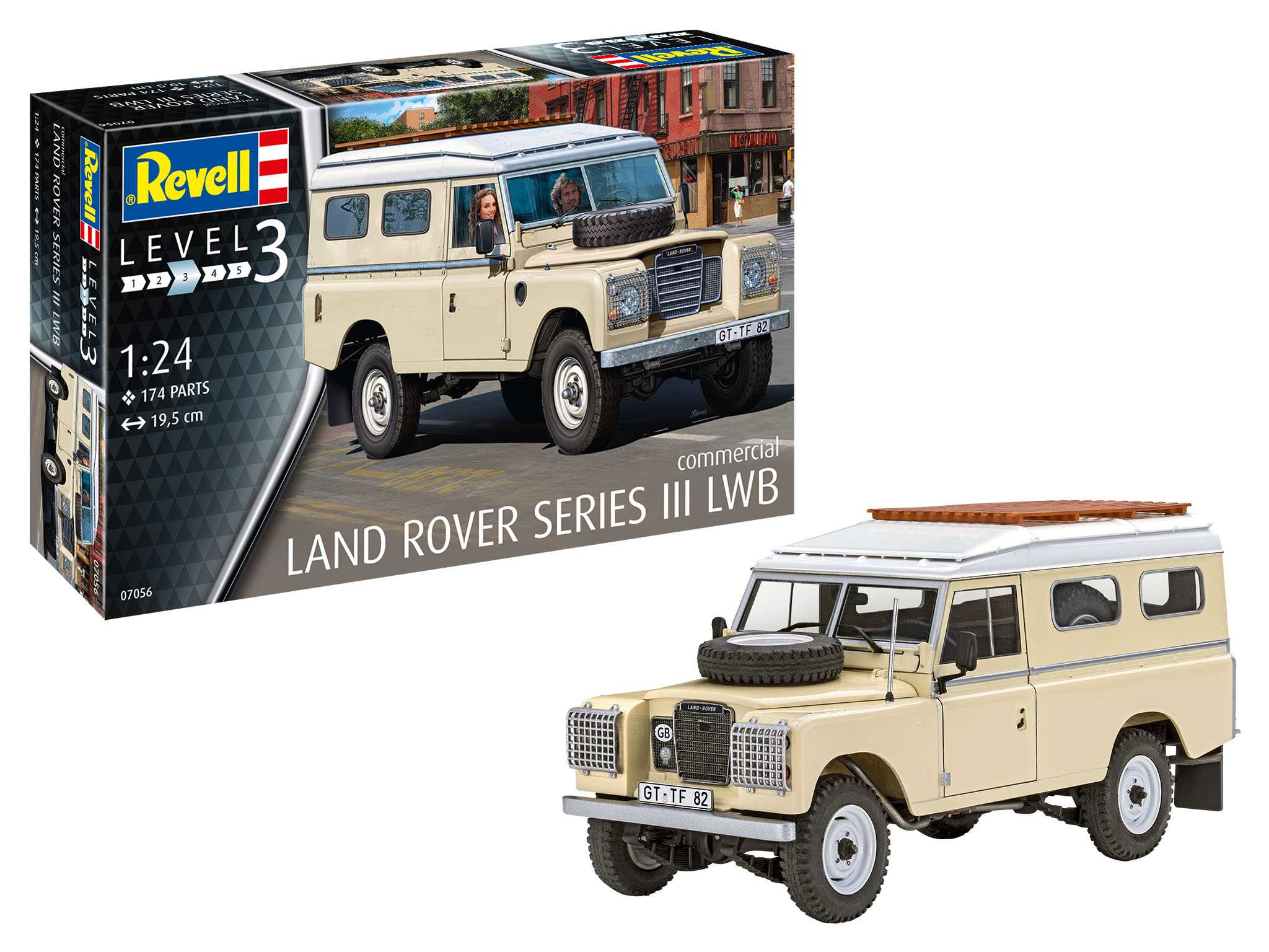 Plastic ModelKit auto 07056 - Land Rover Series III LWB (commercial) (1:24)