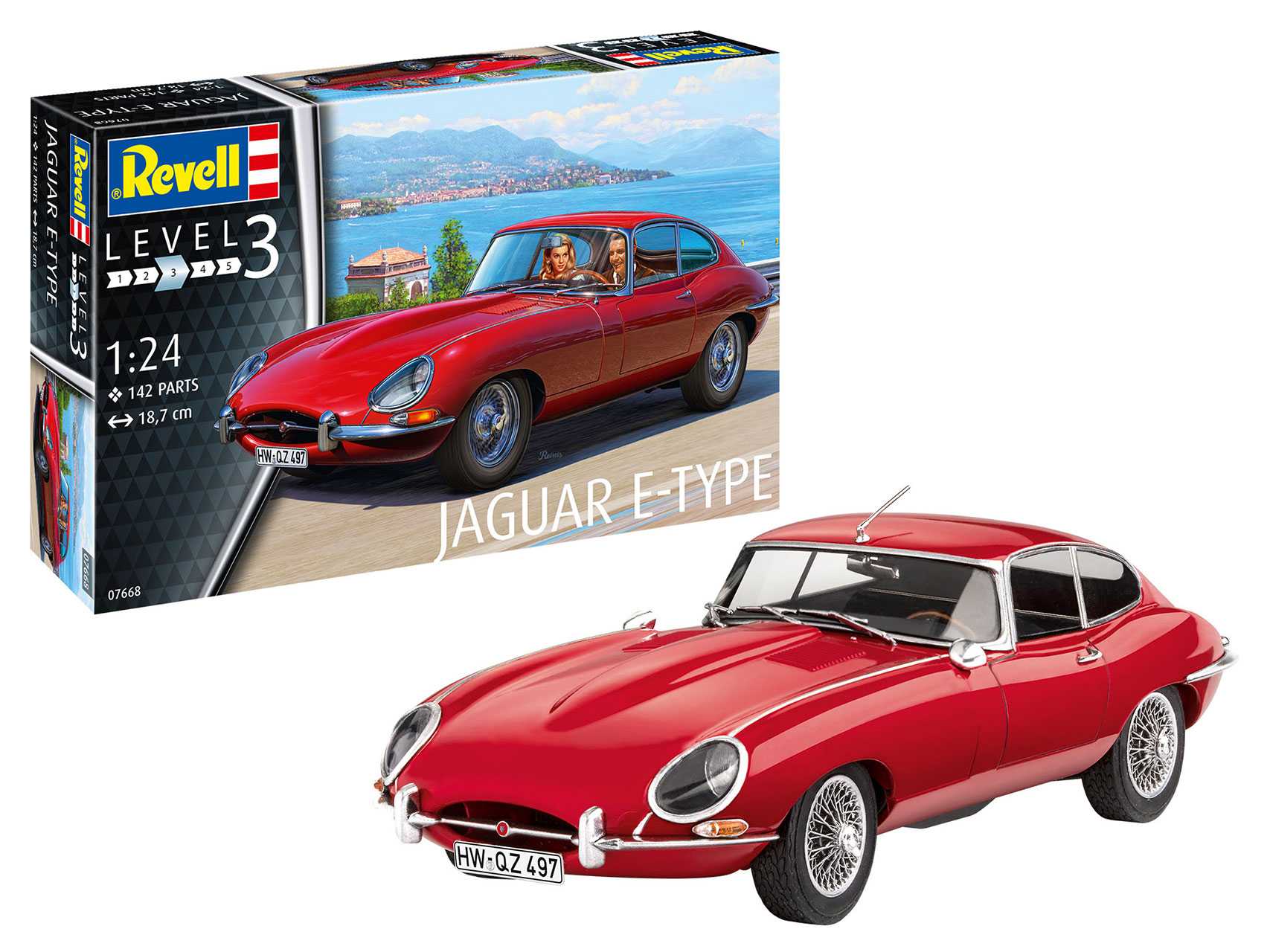 Plastic ModelKit auto 07668 - Jaguar E-Type (Coupé) (1:24)
