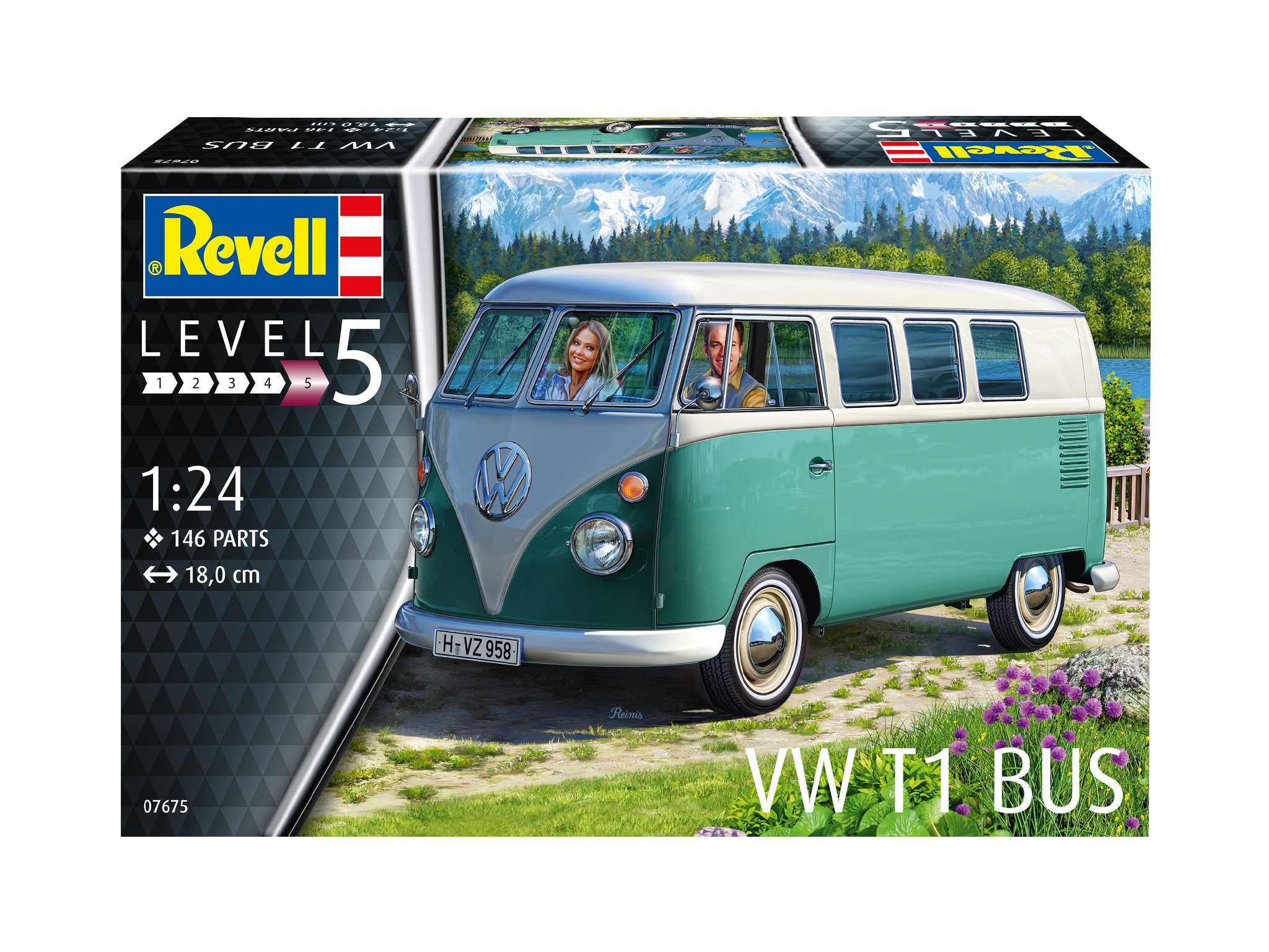 Plastic ModelKit auto 07675 - VW T1 Bus (1:24)