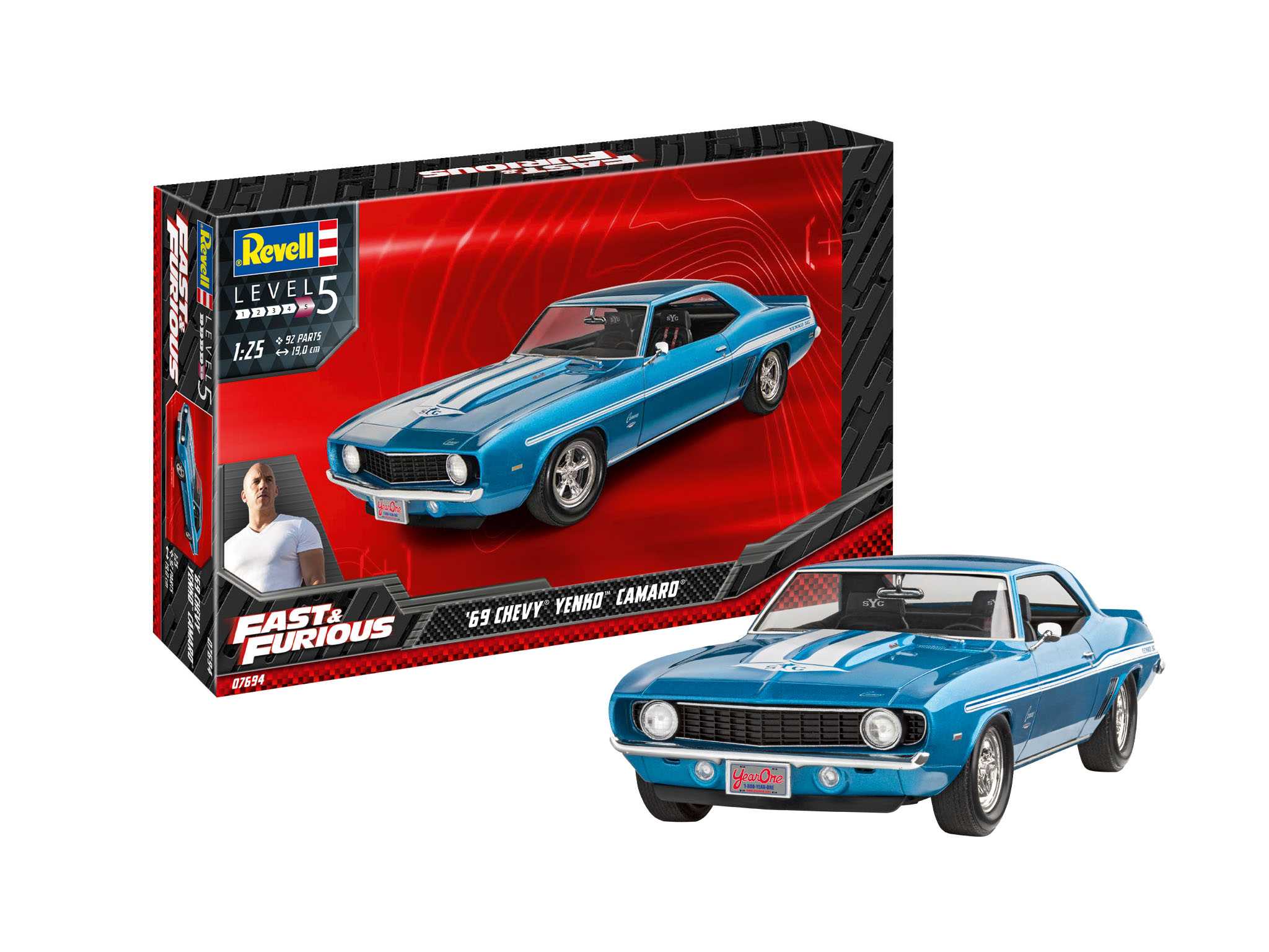 Plastic ModelKit auto 07694 - Fast & Furious 1969 Chevy Camaro Yenko (1:25) 18-07694