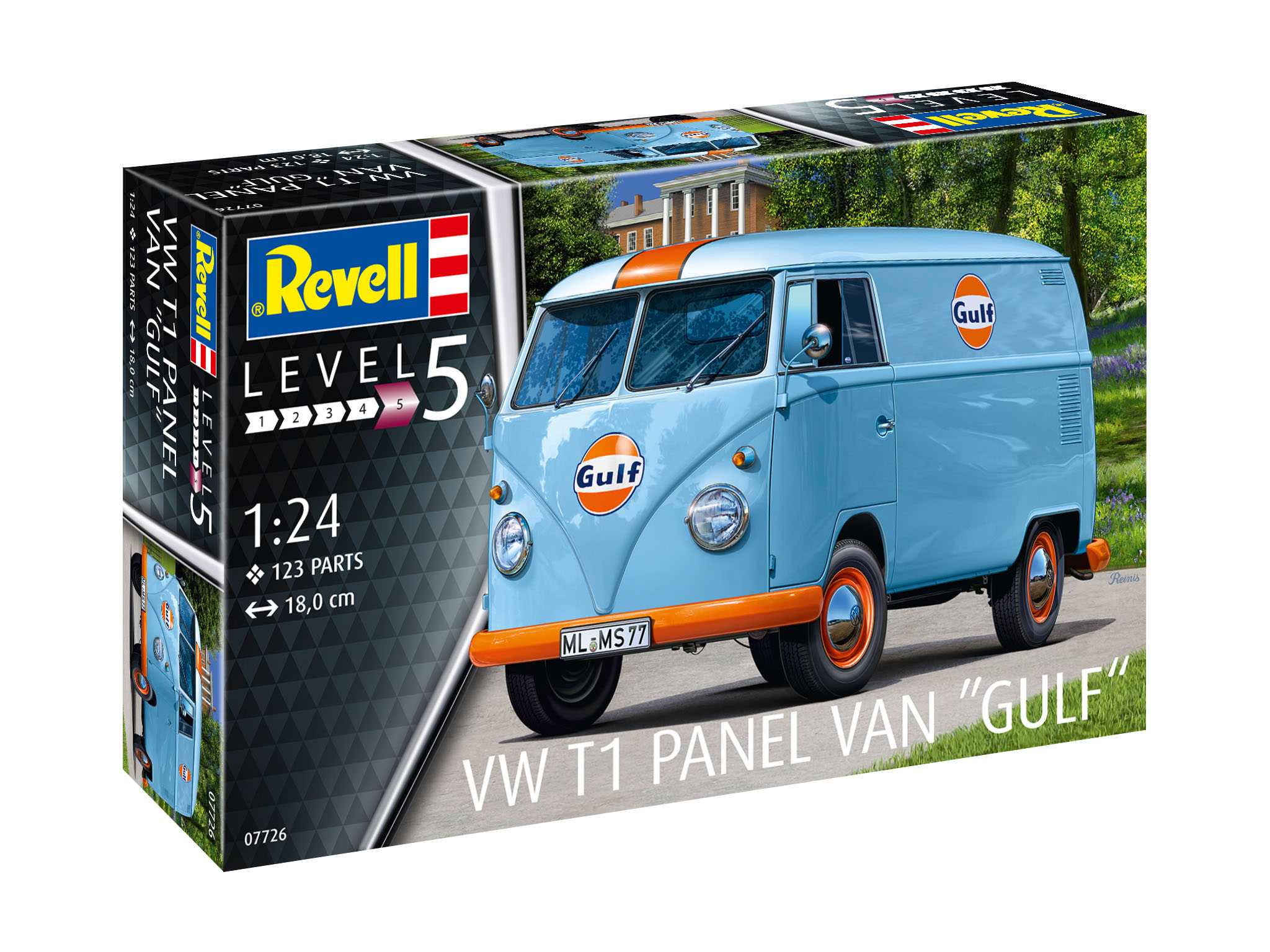 Plastic ModelKit auto 07726 - VW T1 panel van (Gulf Decoration) (1:24) 18-07726