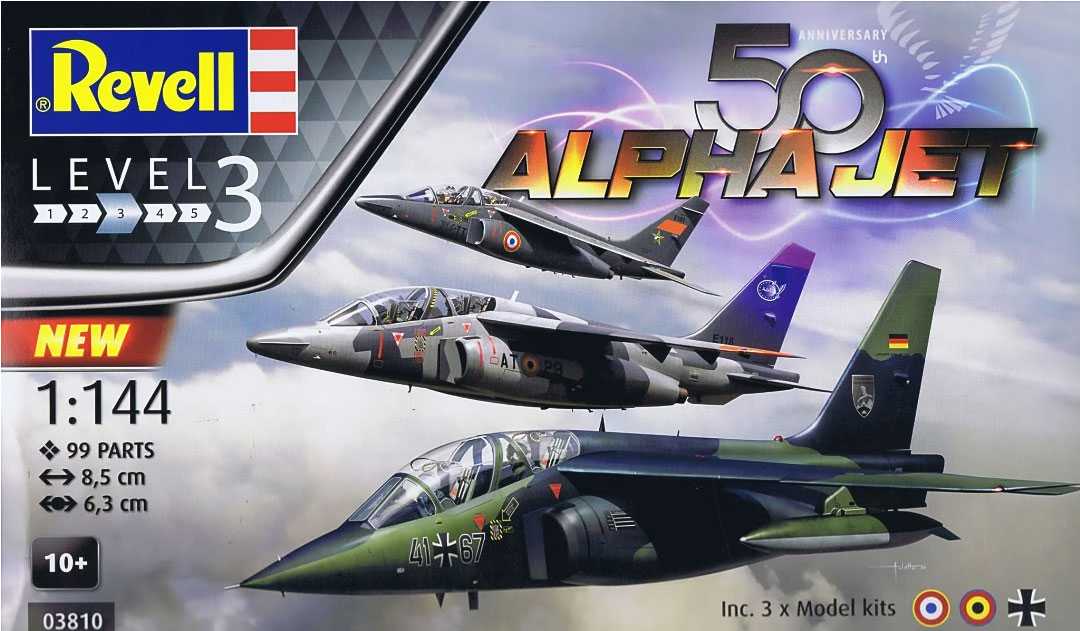 Plastic ModelKit lietadla 03810 - 50th Anniversary "Alpha Jet" (1:144) 18-03810