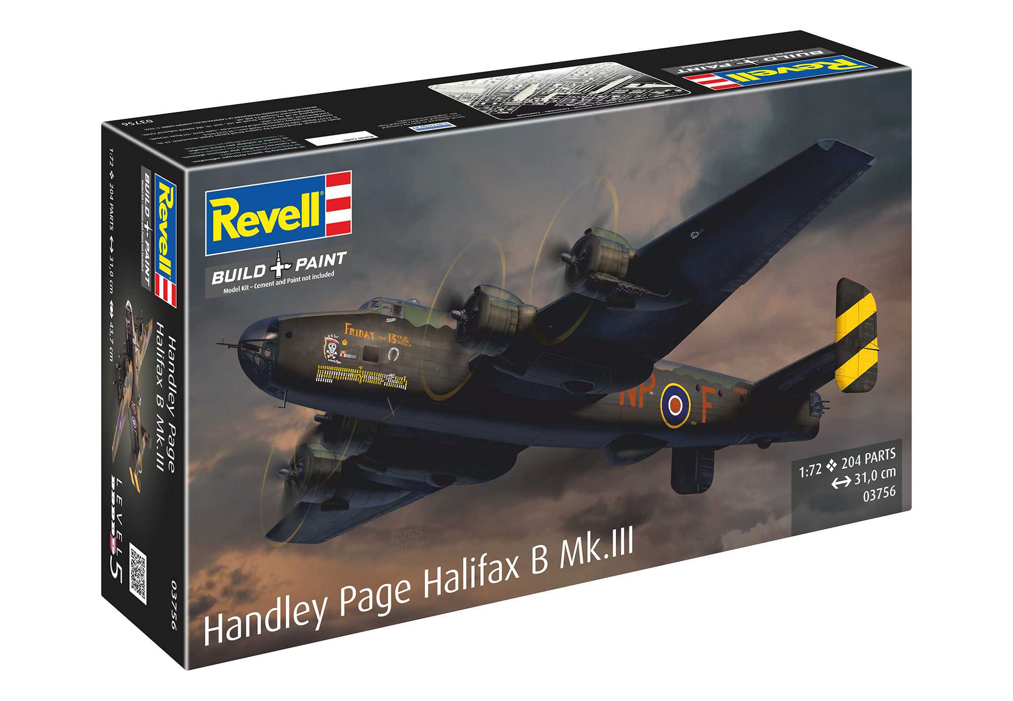 Plastic ModelKit letadlo 03756 - Handley Page Halifax B Mk.III (1:72)