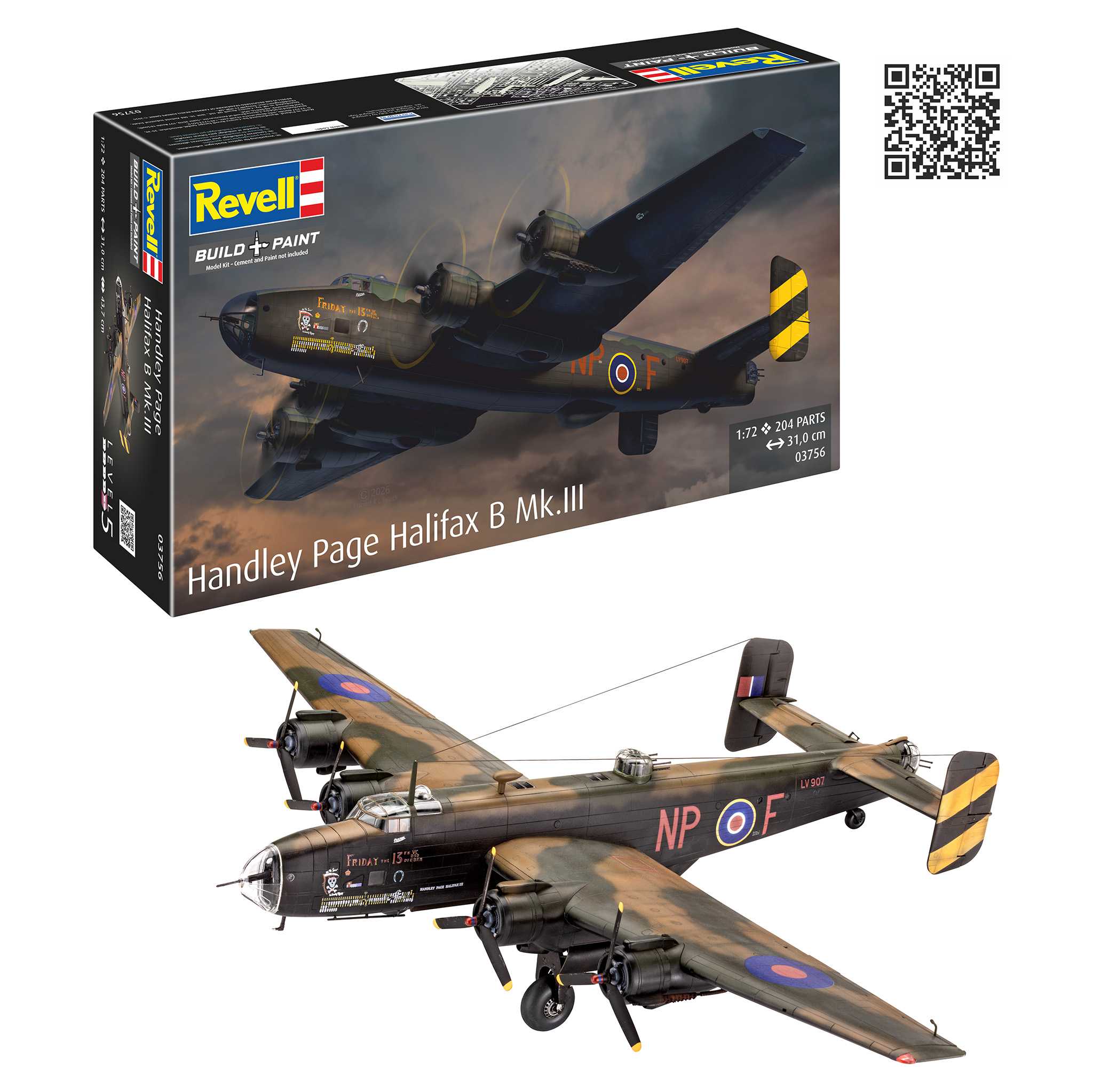 Plastic ModelKit letadlo 03756 - Handley Page Halifax B Mk.III (1:72)