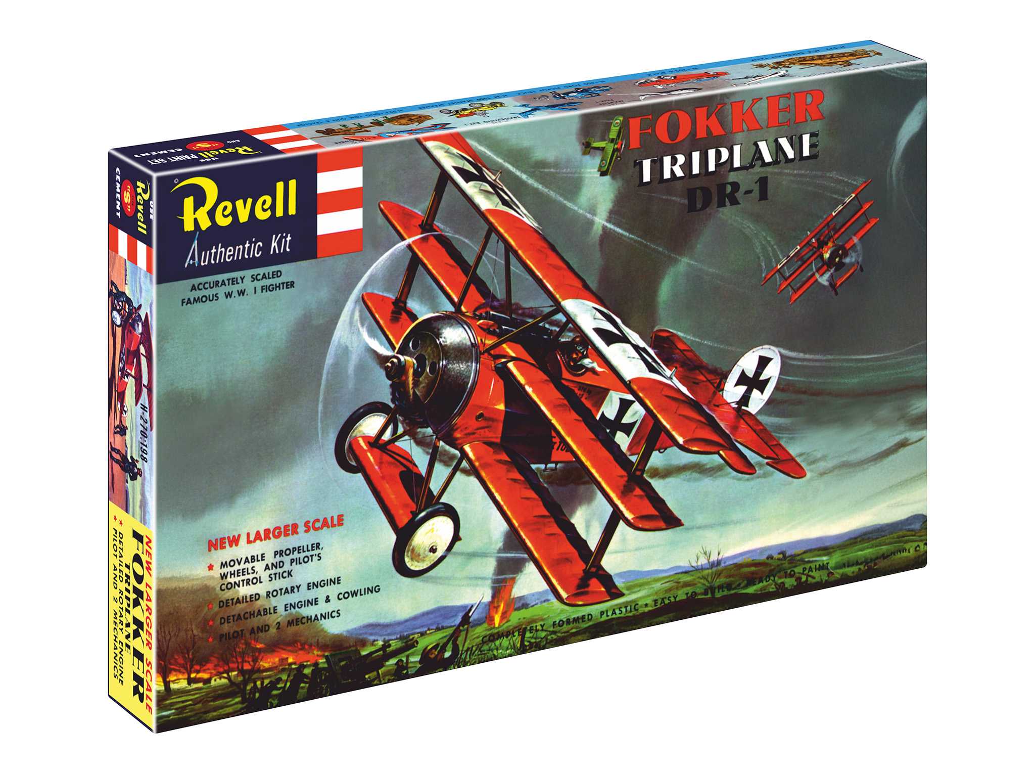 Plastic ModelKit letadlo 03762 - Fokker Triplane DR.1 - 75 Years Plastic Modelling (1:28)