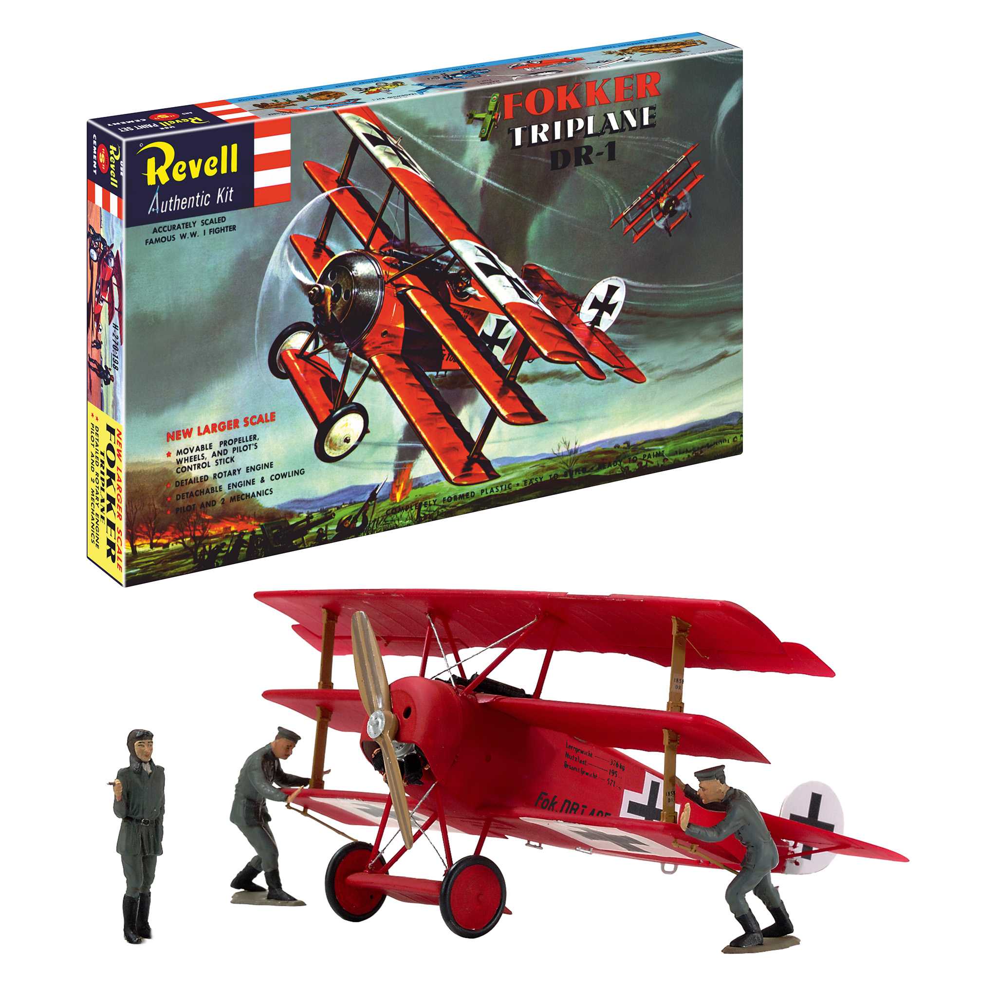 Plastic ModelKit letadlo 03762 - Fokker Triplane DR.1 - 75 Years Plastic Modelling (1:28)