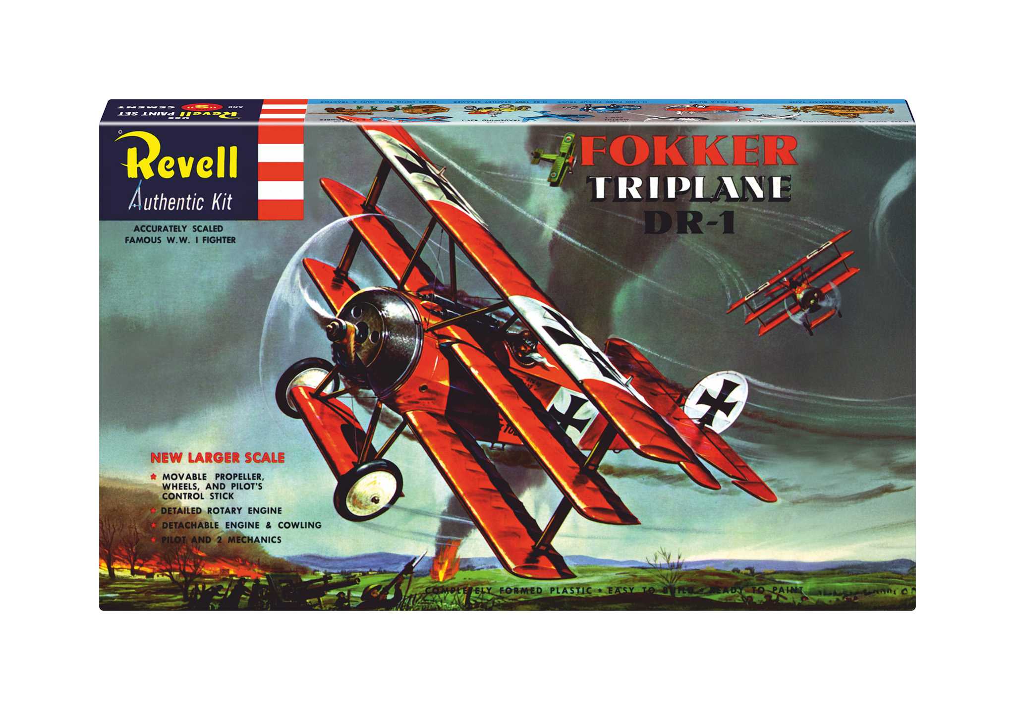 Plastic ModelKit letadlo 03762 - Fokker Triplane DR.1 - 75 Years Plastic Modelling (1:28)