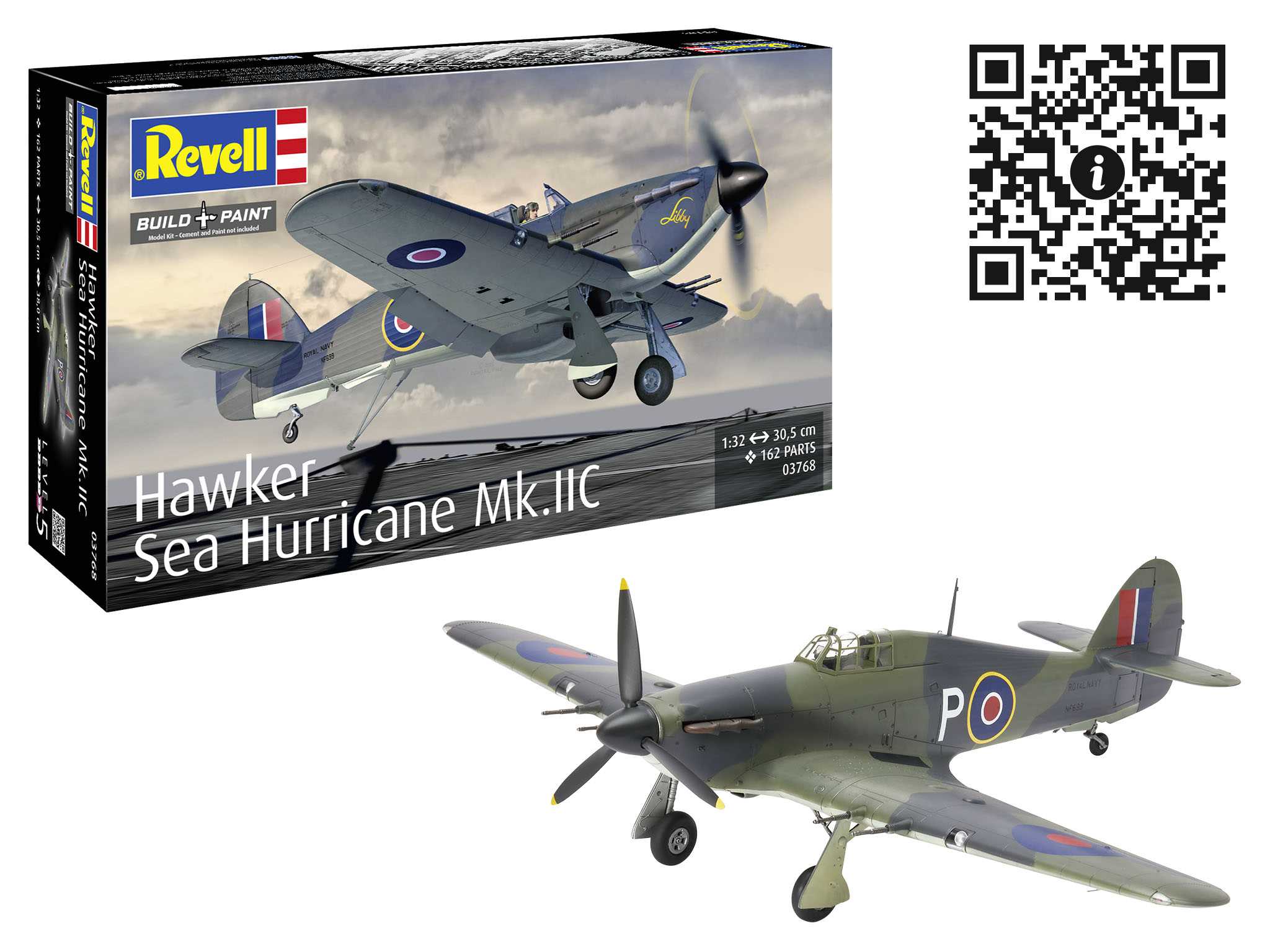 Plastic ModelKit letadlo 03768 - Hawker Sea Hurricane Mk.IIC (1:32)