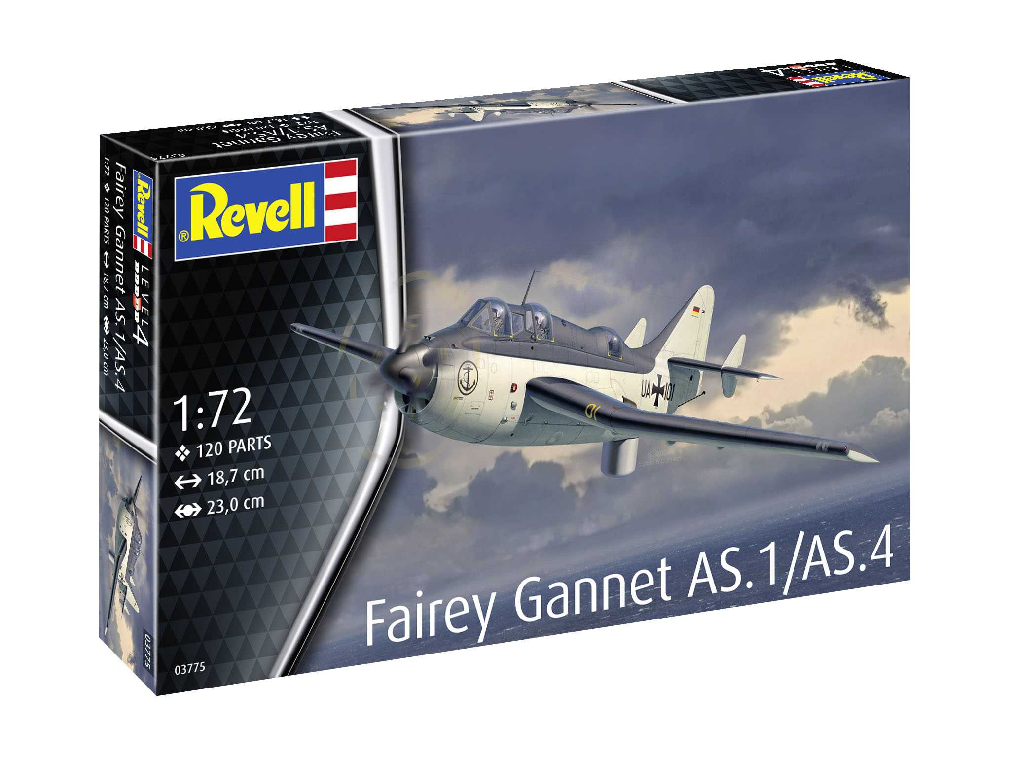 Plastic ModelKit lietadlo 03775 - Fairey Gannet AS.1/AS.4 (1:72) 18-03775