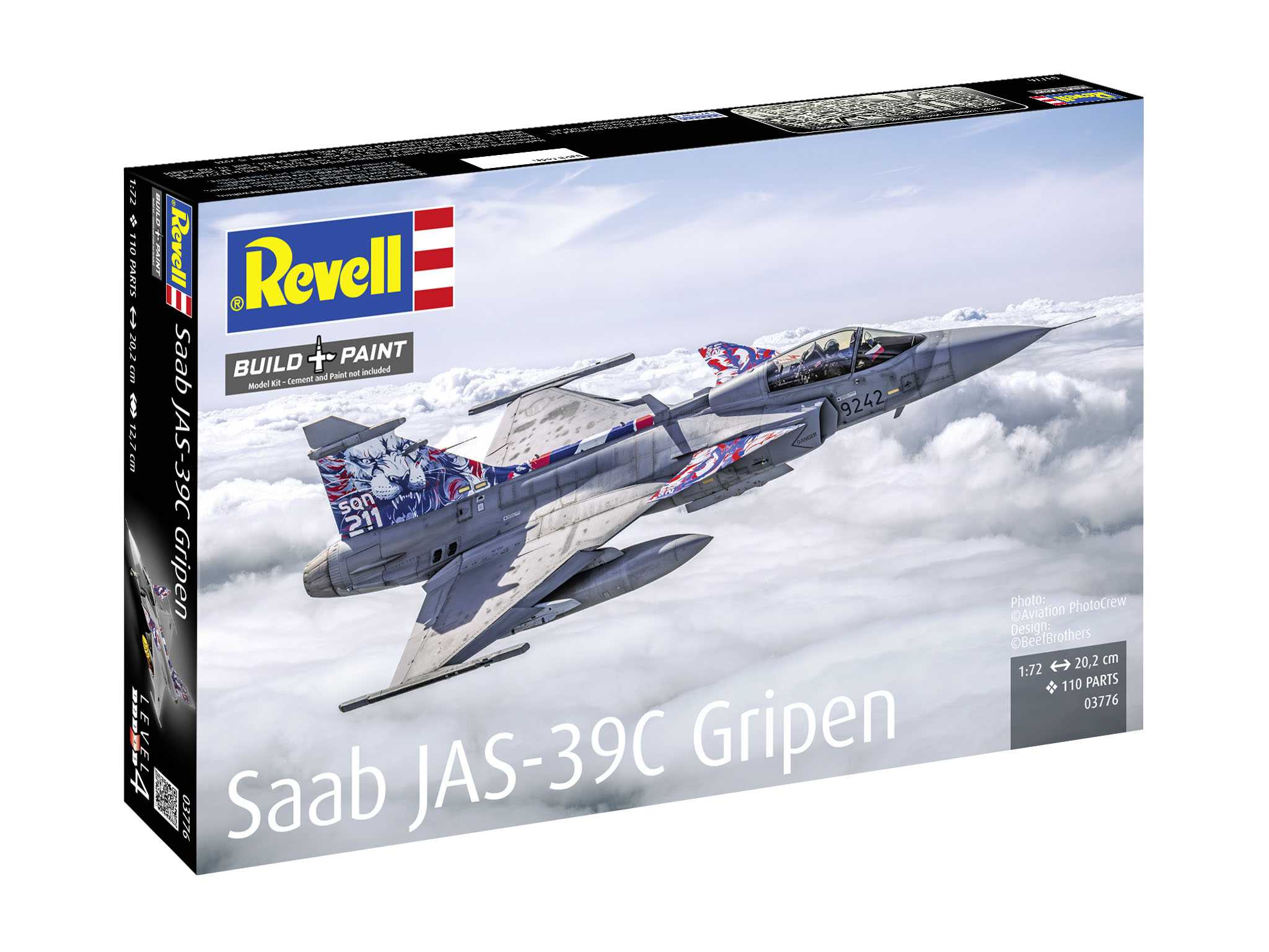 Plastic ModelKit letadlo 03776 - Saab JAS-39C Gripen (1:72)