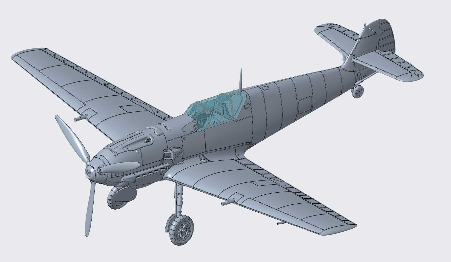 Plastic ModelKit letadlo 03781 - Messerschmitt Bf109E-3 (1:72)