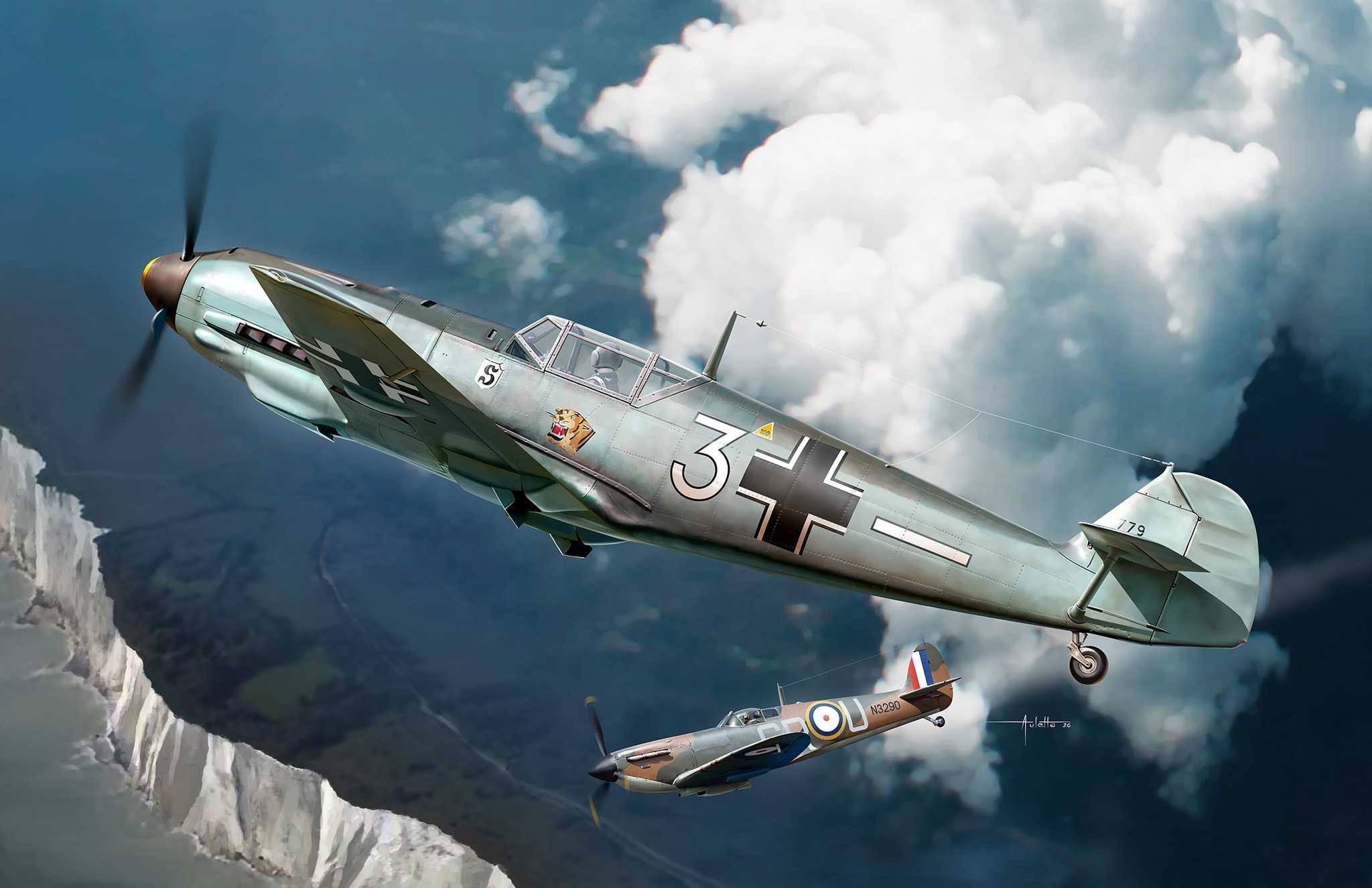 Plastic ModelKit letadlo 03781 - Messerschmitt Bf109E-3 (1:72)