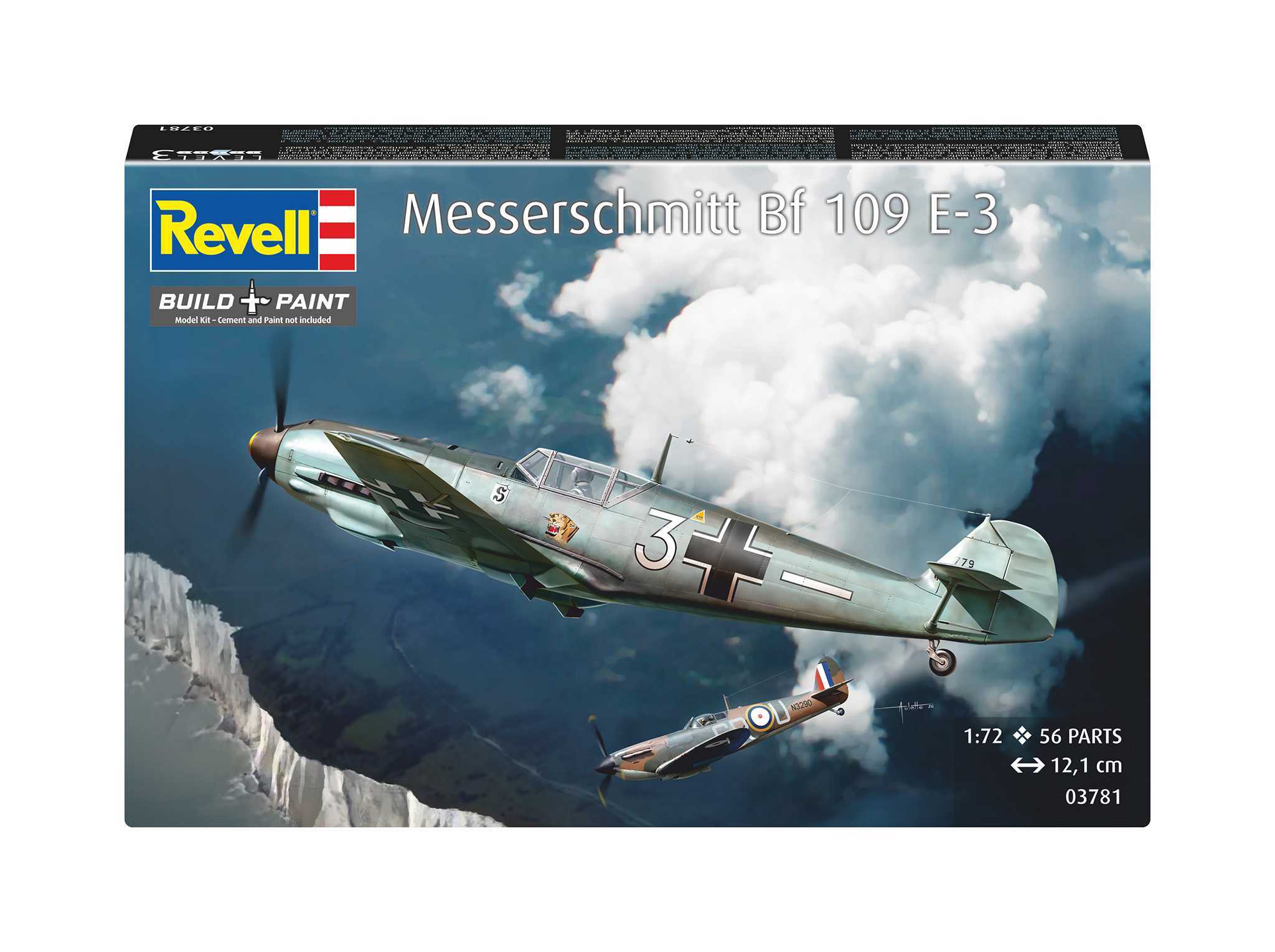 Plastic ModelKit letadlo 03781 - Messerschmitt Bf109E-3 (1:72)