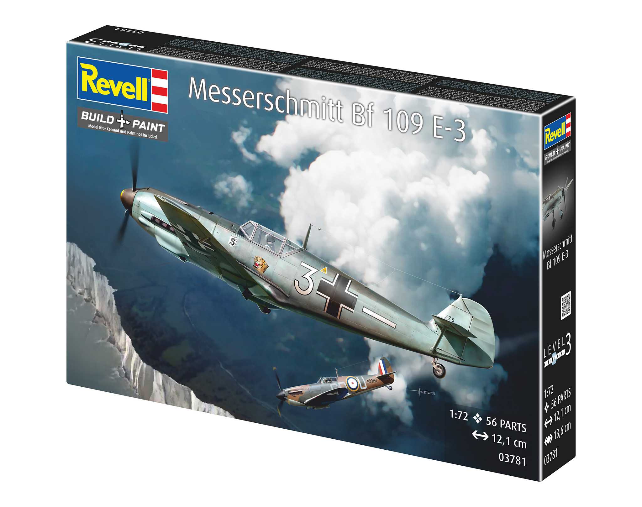 Plastic ModelKit letadlo 03781 - Messerschmitt Bf109E-3 (1:72)