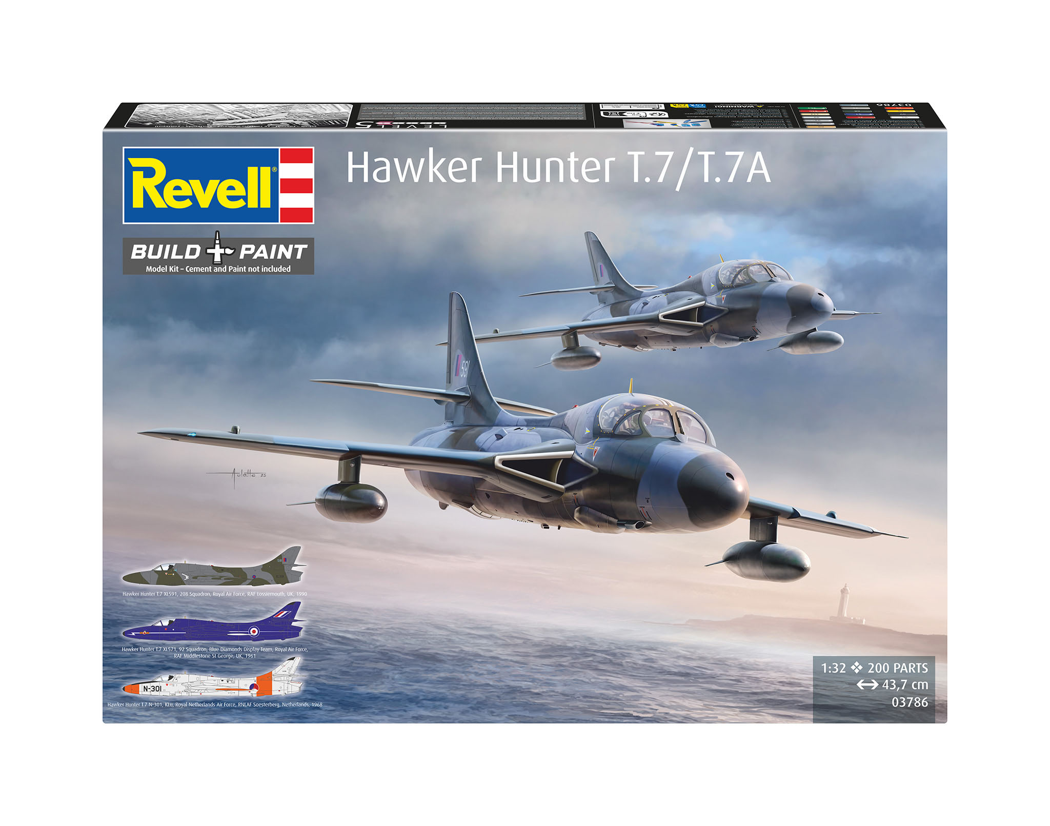 Plastic ModelKit letadlo 03786 - Hawker Hunter T.7/T.7A (1:32)