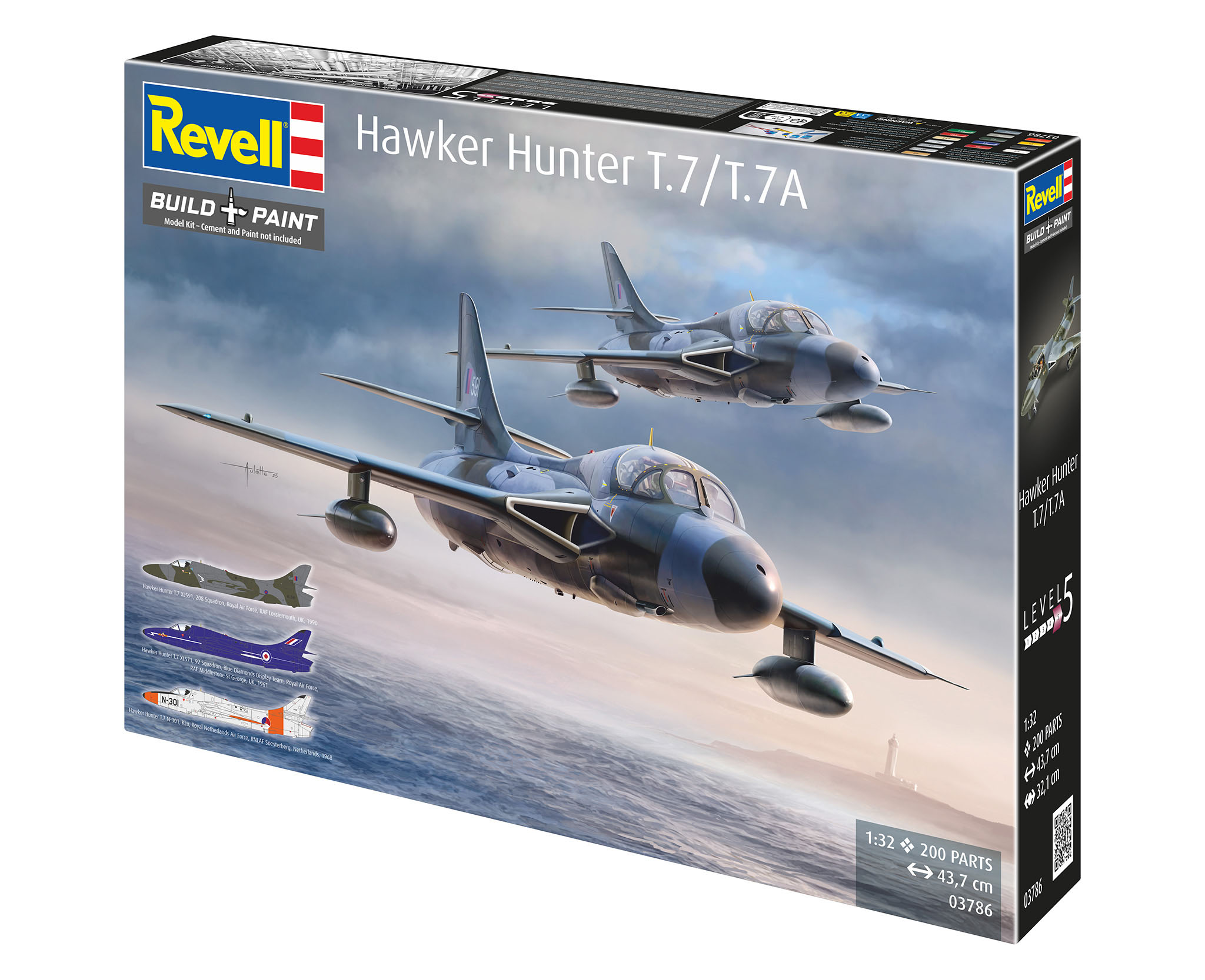 Plastic ModelKit letadlo 03786 - Hawker Hunter T.7/T.7A (1:32)