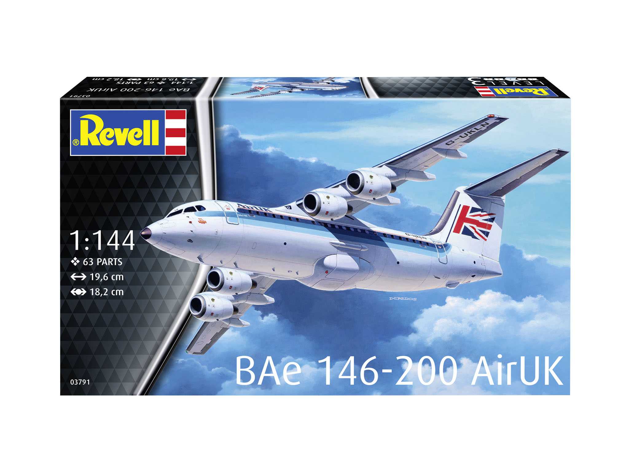 Plastic ModelKit letadlo 03791 - Bae 146 (RJ85) (1:144)