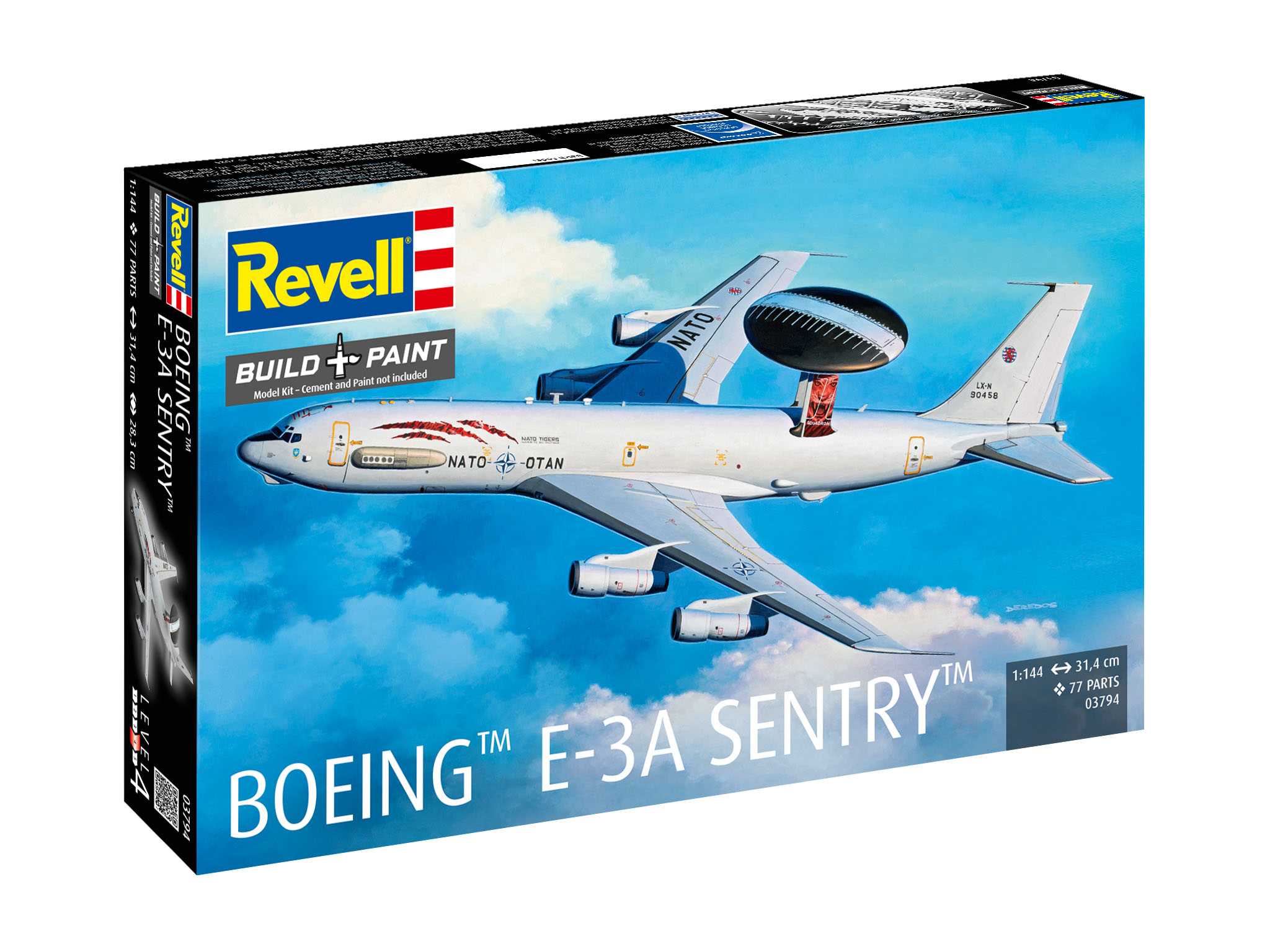Plastic ModelKit lietadlo 03794 - Boeing E-3A (1:144) 18-03794