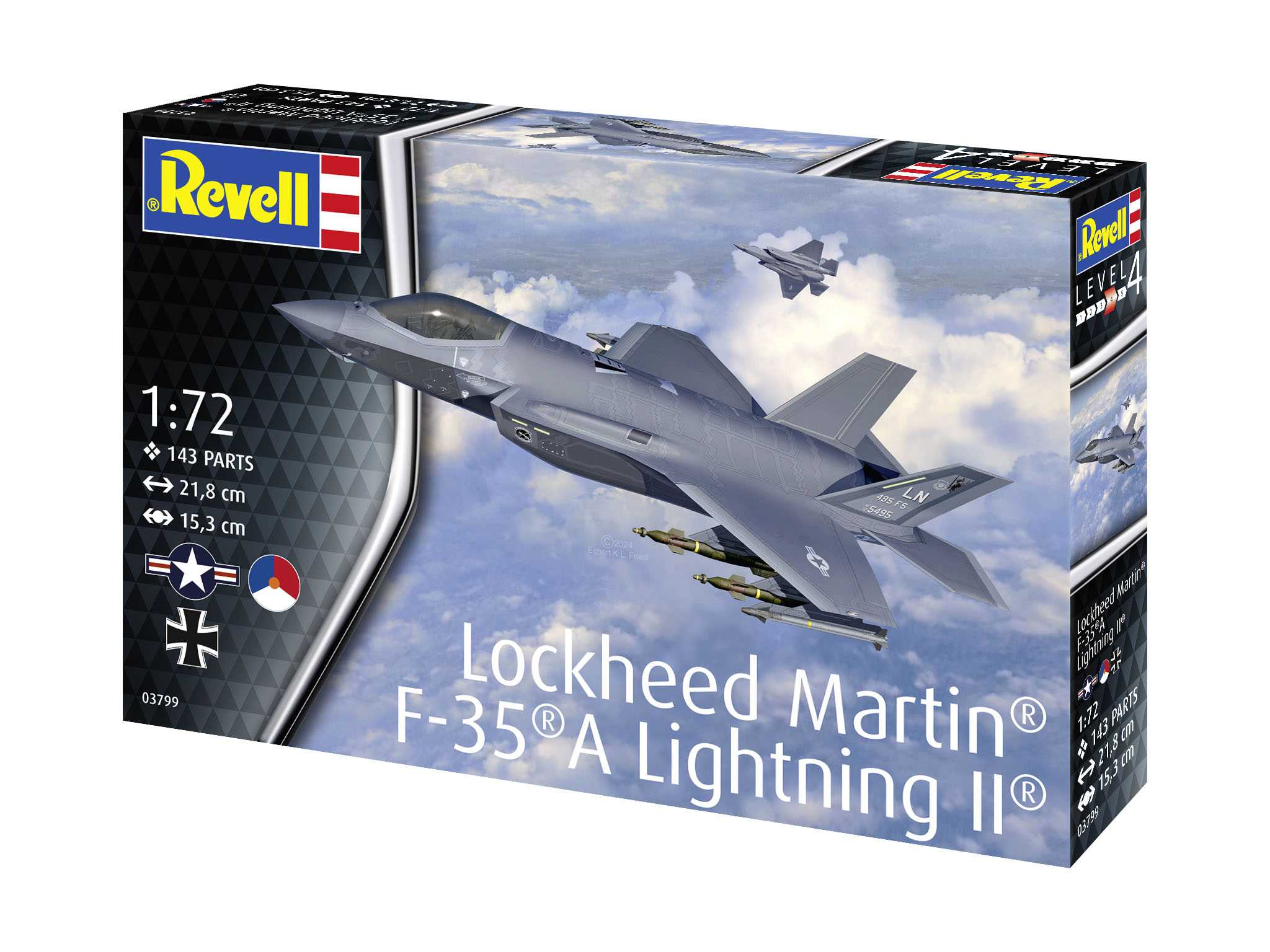Plastic ModelKit letadlo 03799 - F-35A (1:72)