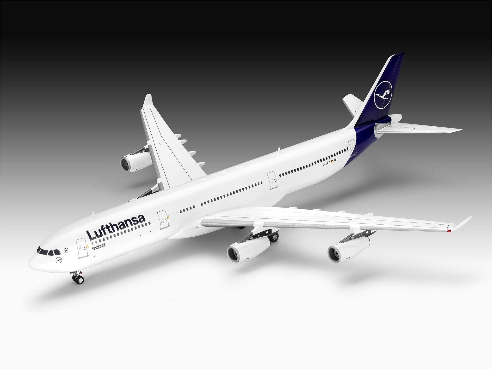 Plastic ModelKit letadlo 03803 - A340-300 Lufthansa New Livery (1:144)