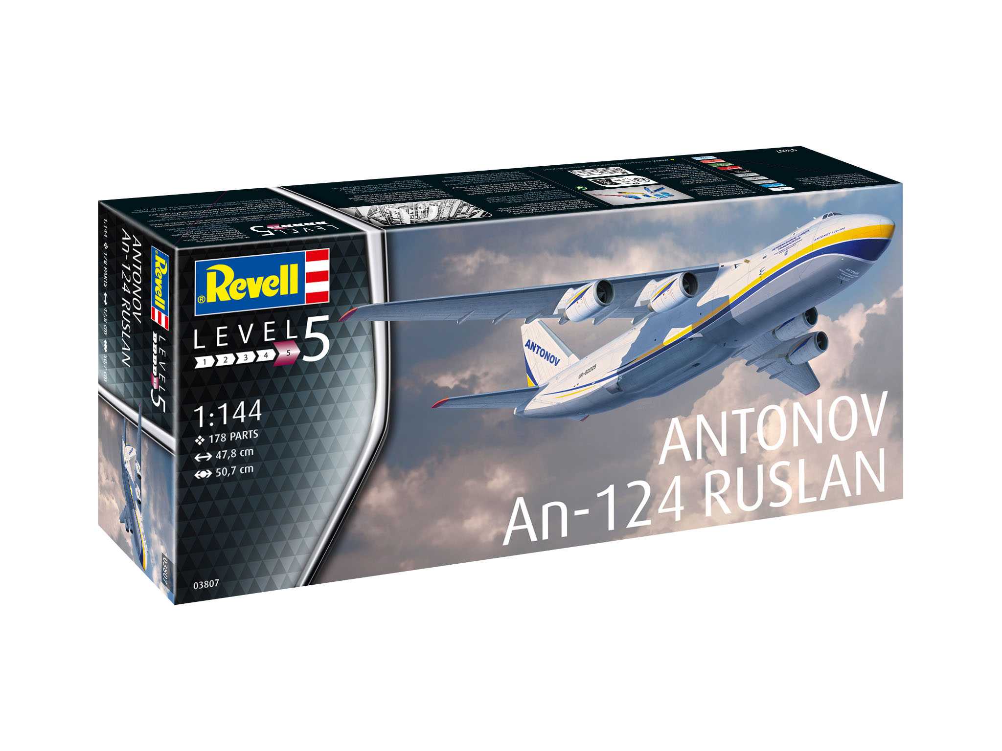 Plastic ModelKit letadlo 03807 - Antonov An-124 Ruslan (1:144)