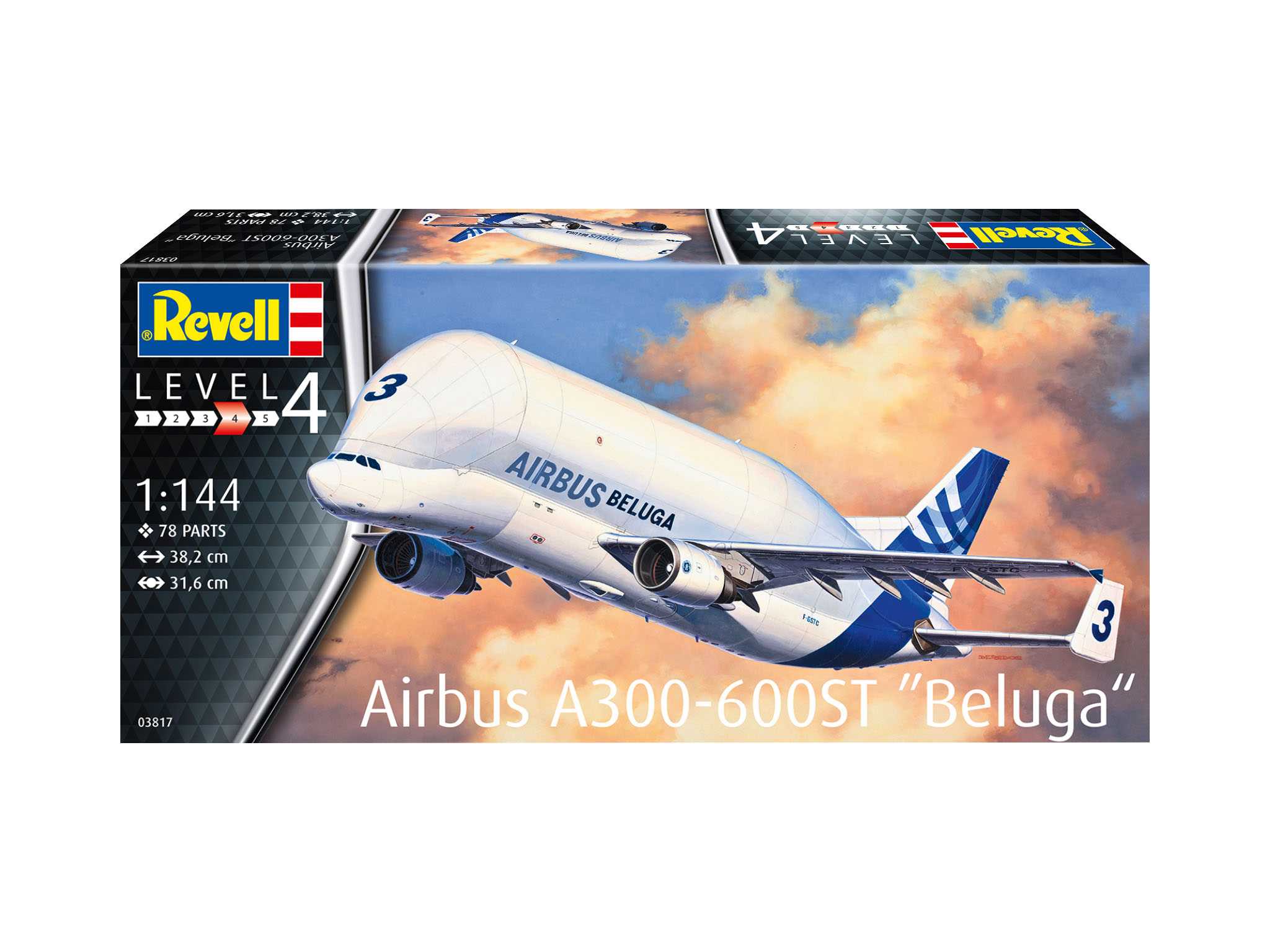 Plastic ModelKit letadlo 03817 - Airbus A300-600ST "Beluga" (1:144)