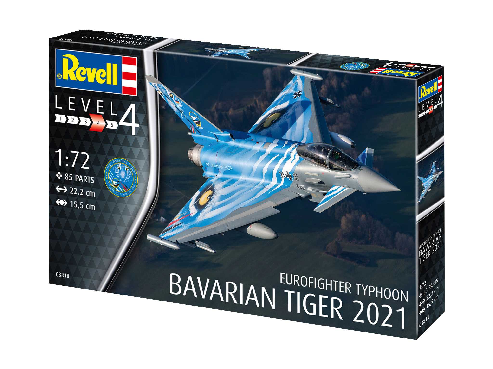 Plastic ModelKit letadlo 03818 - Eurofighter Typhoon "Bavarian Tiger 2021" (1:72)