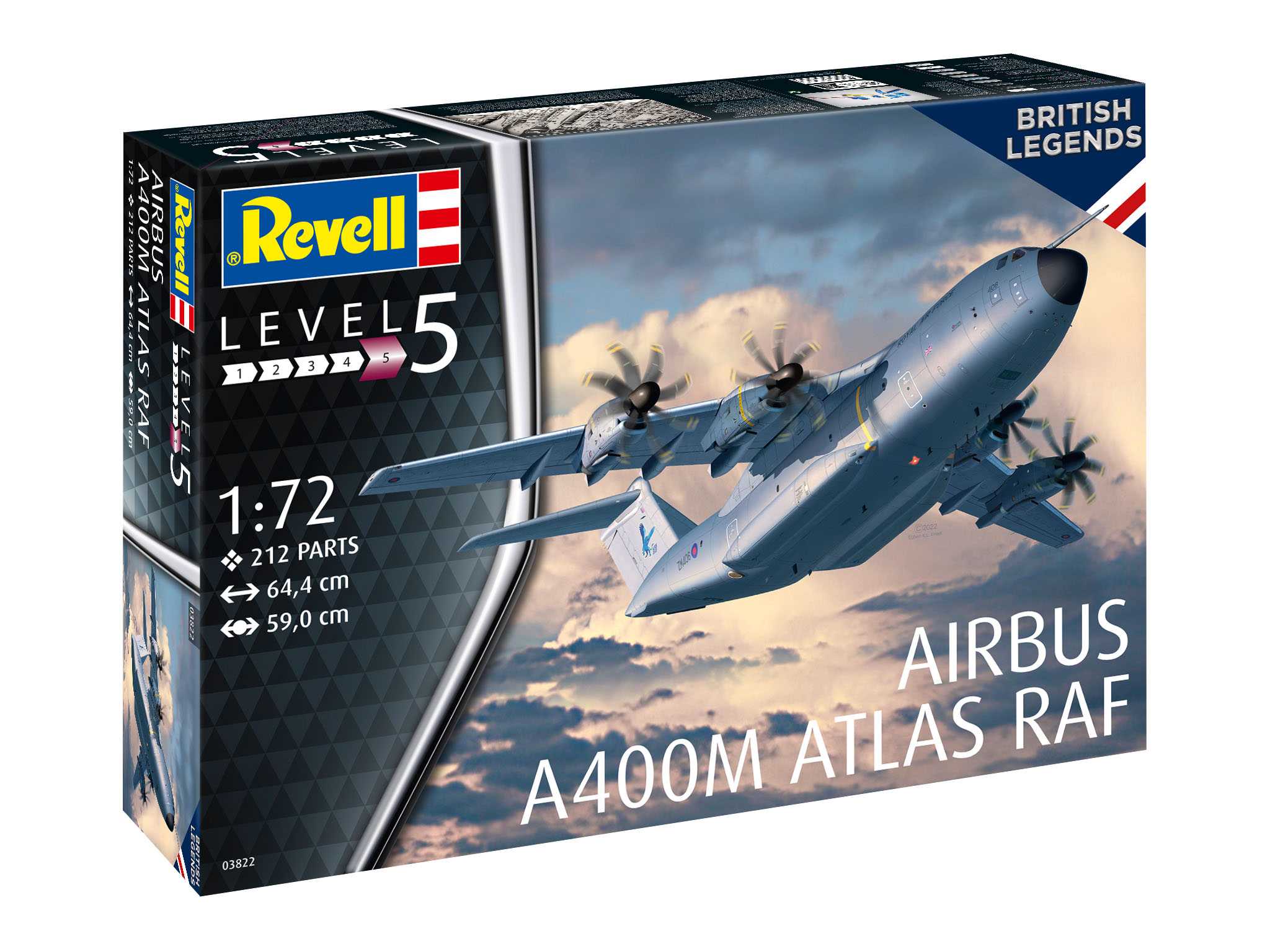 Plastic ModelKit lietadlo 03822 - Airbus A400M Atlas „RAF“ (1:72) 18-03822