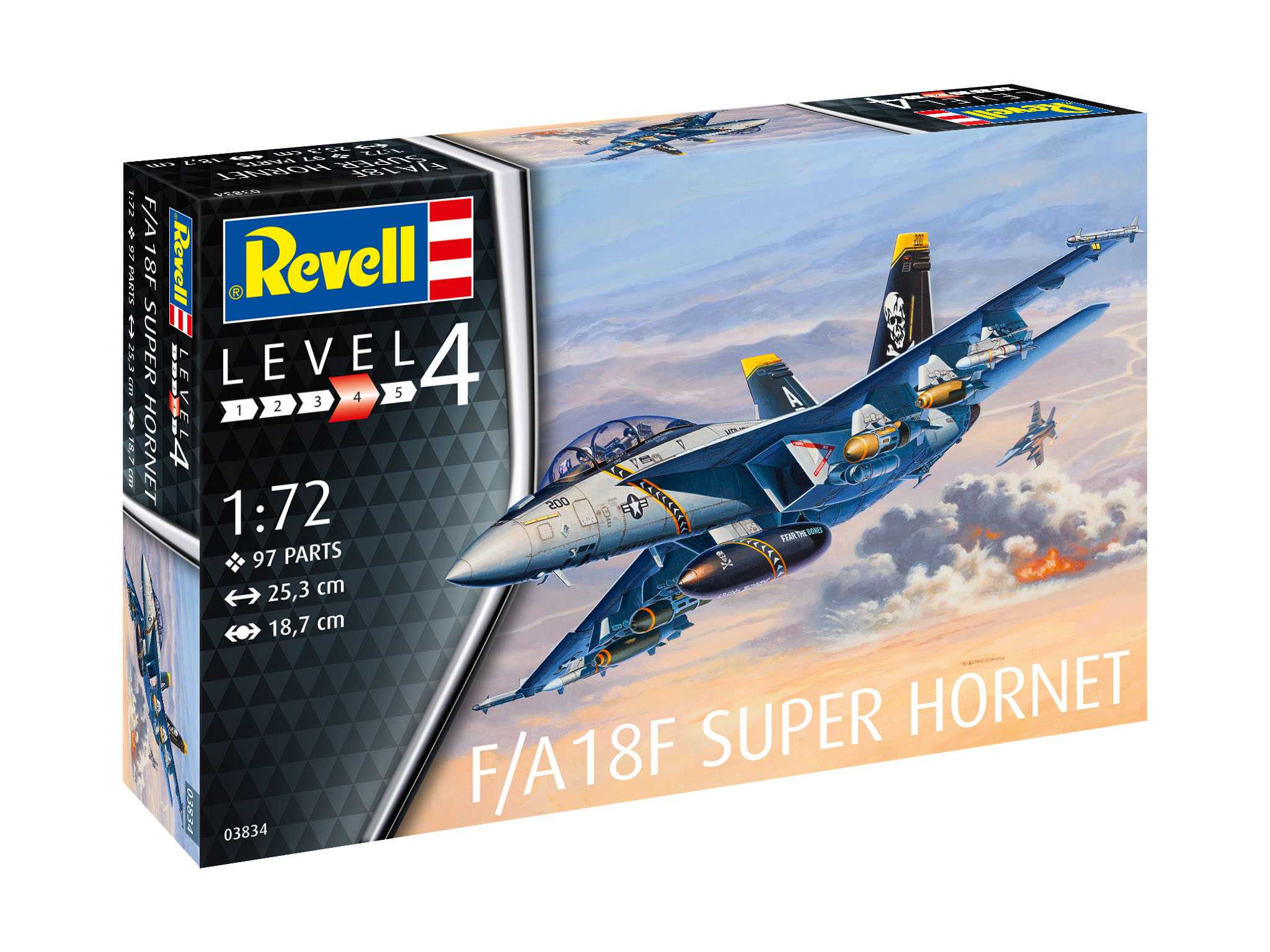 Plastic ModelKit lietadlo 03834 - F/A18F Super Hornet (1:72) 18-03834