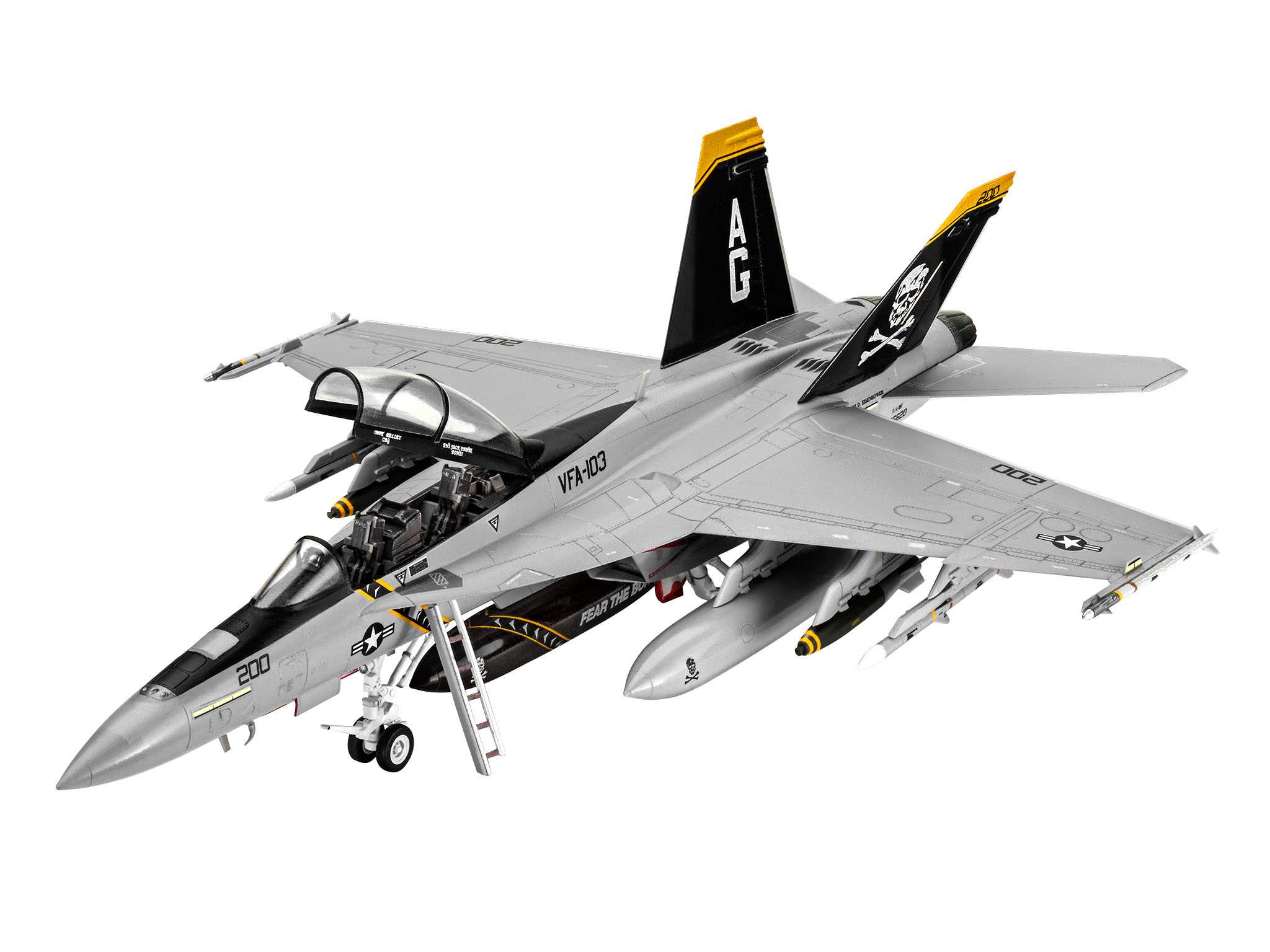 Plastic ModelKit letadlo 03834 - F/A18F Super Hornet (1:72)