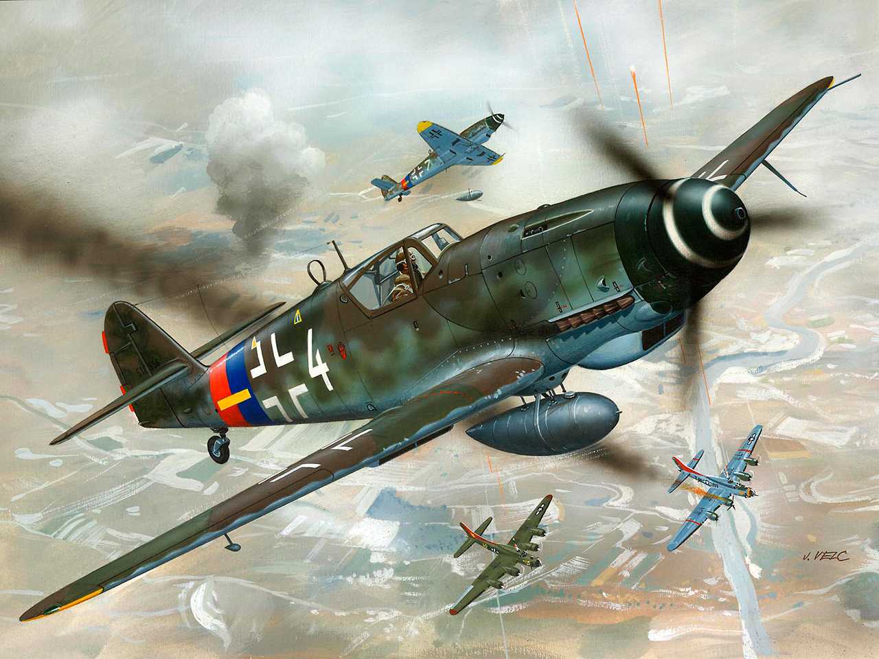 Plastic ModelKit letadlo 04160 - Messerschmitt Bf 109 G-10 (1:72)