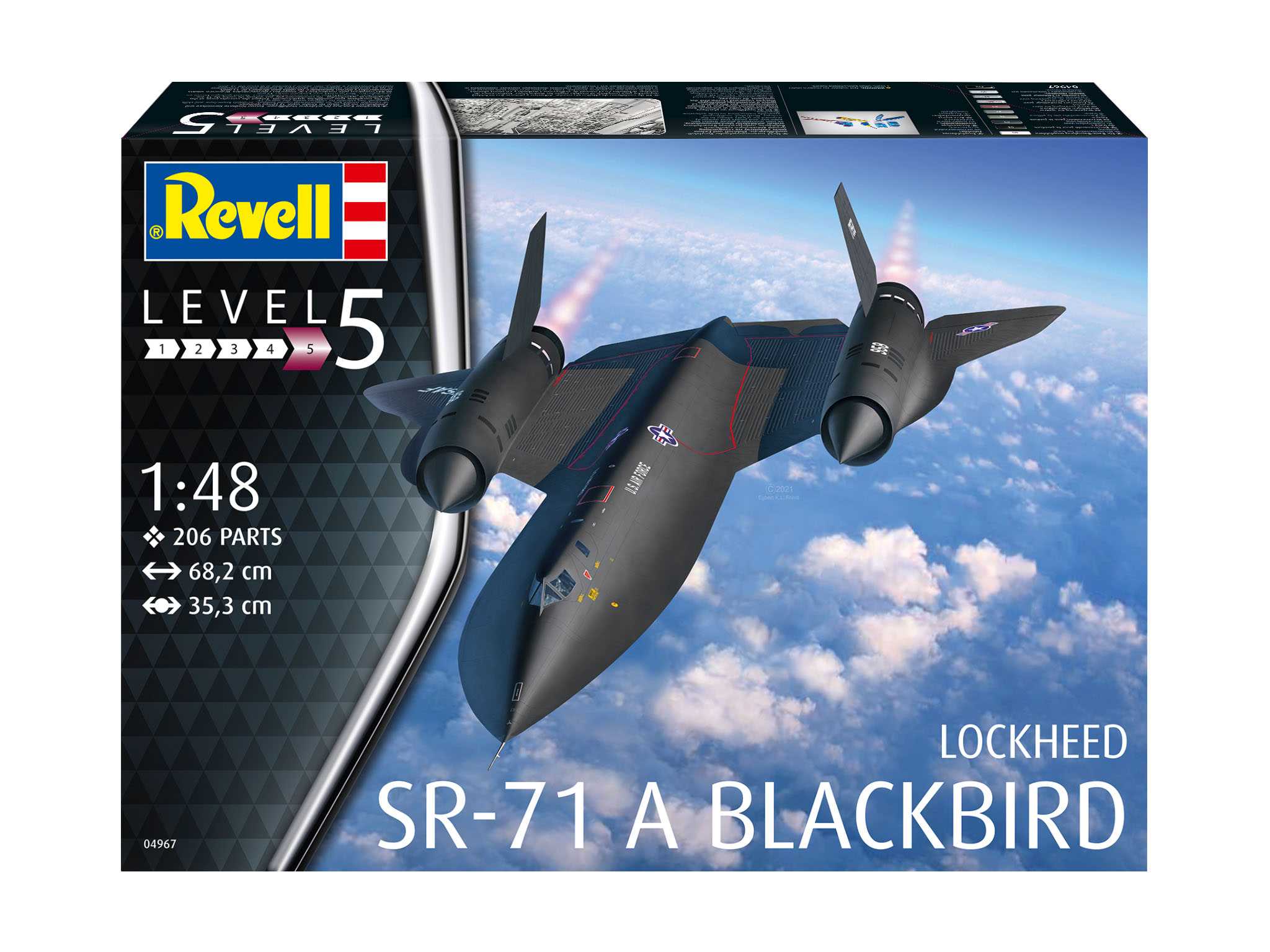 Plastic ModelKit letadlo 04967 - Lockheed SR-71 A Blackbird (1:48)