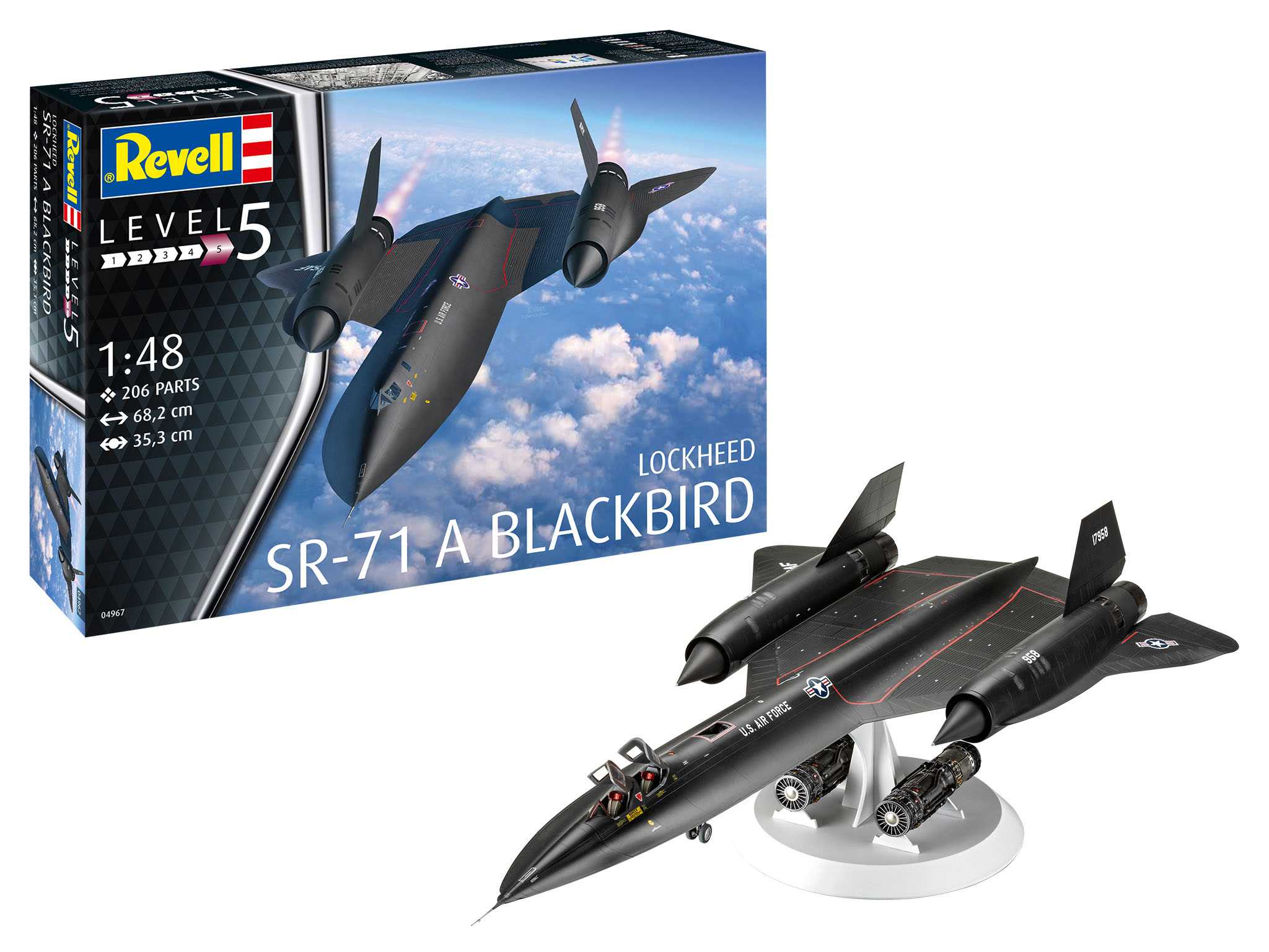 Plastic ModelKit letadlo 04967 - Lockheed SR-71 A Blackbird (1:48)