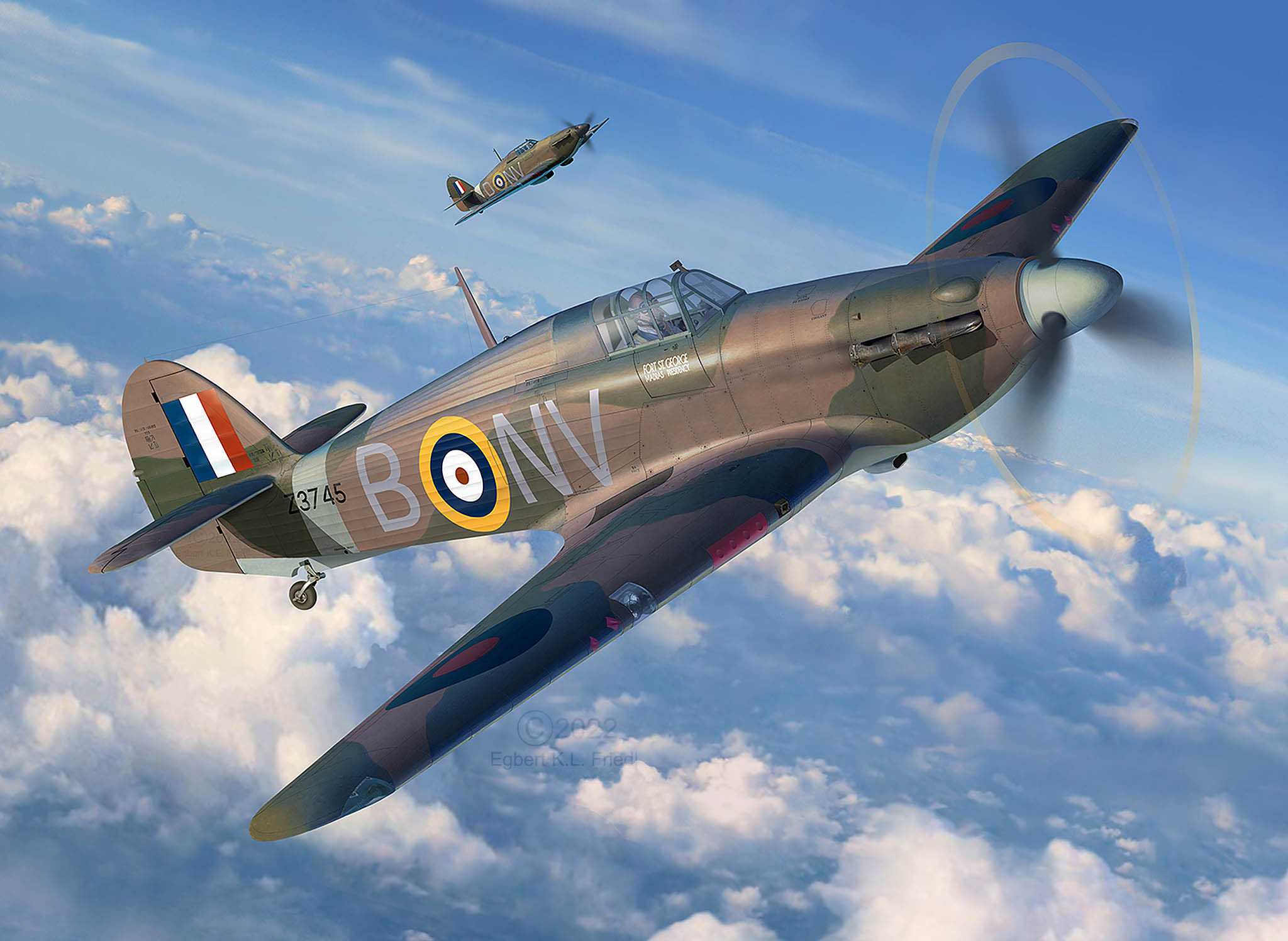 Plastic ModelKit letadlo 04968 - Hawker Hurricane Mk IIb (1:32)