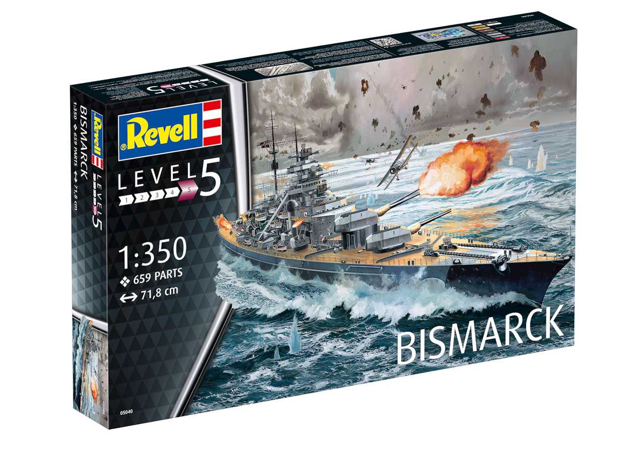 Plastic ModelKit loď 05040 - Battleship BISMARCK (1: 350) 18-3666