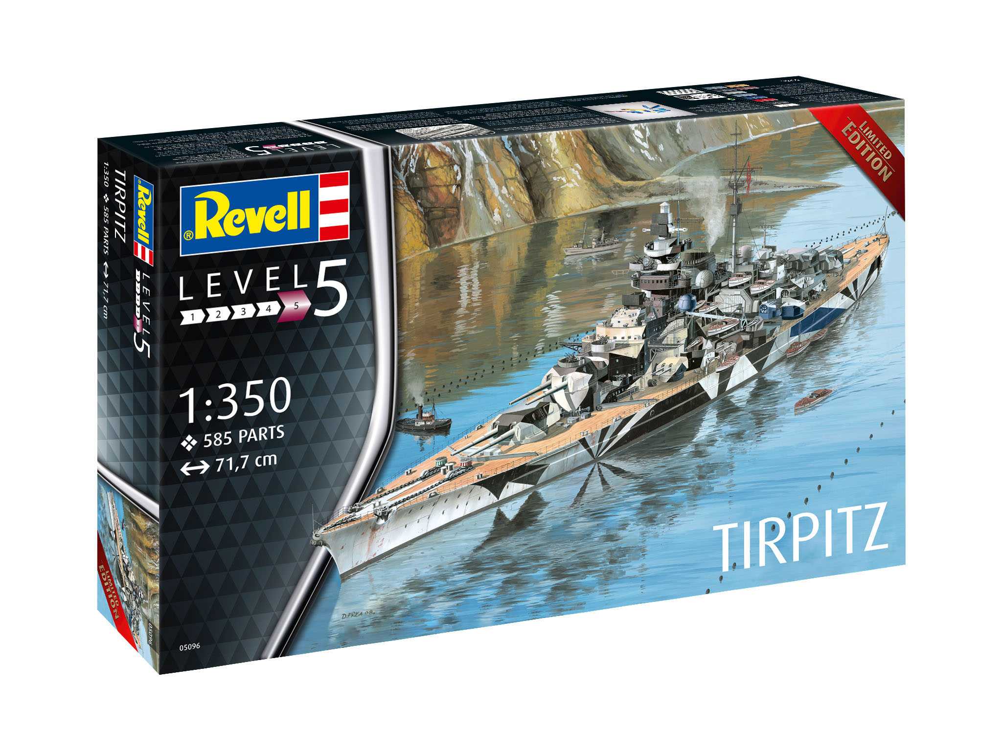 Plastic ModelKit loď 05096 - German Battleship WWII TIRPITZ (1:350) 18-05096