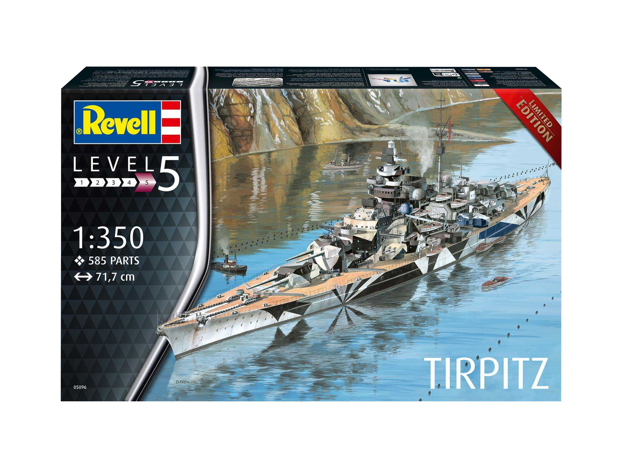 Plastic ModelKit loď 05096 - German Battleship WWII TIRPITZ (1:350)