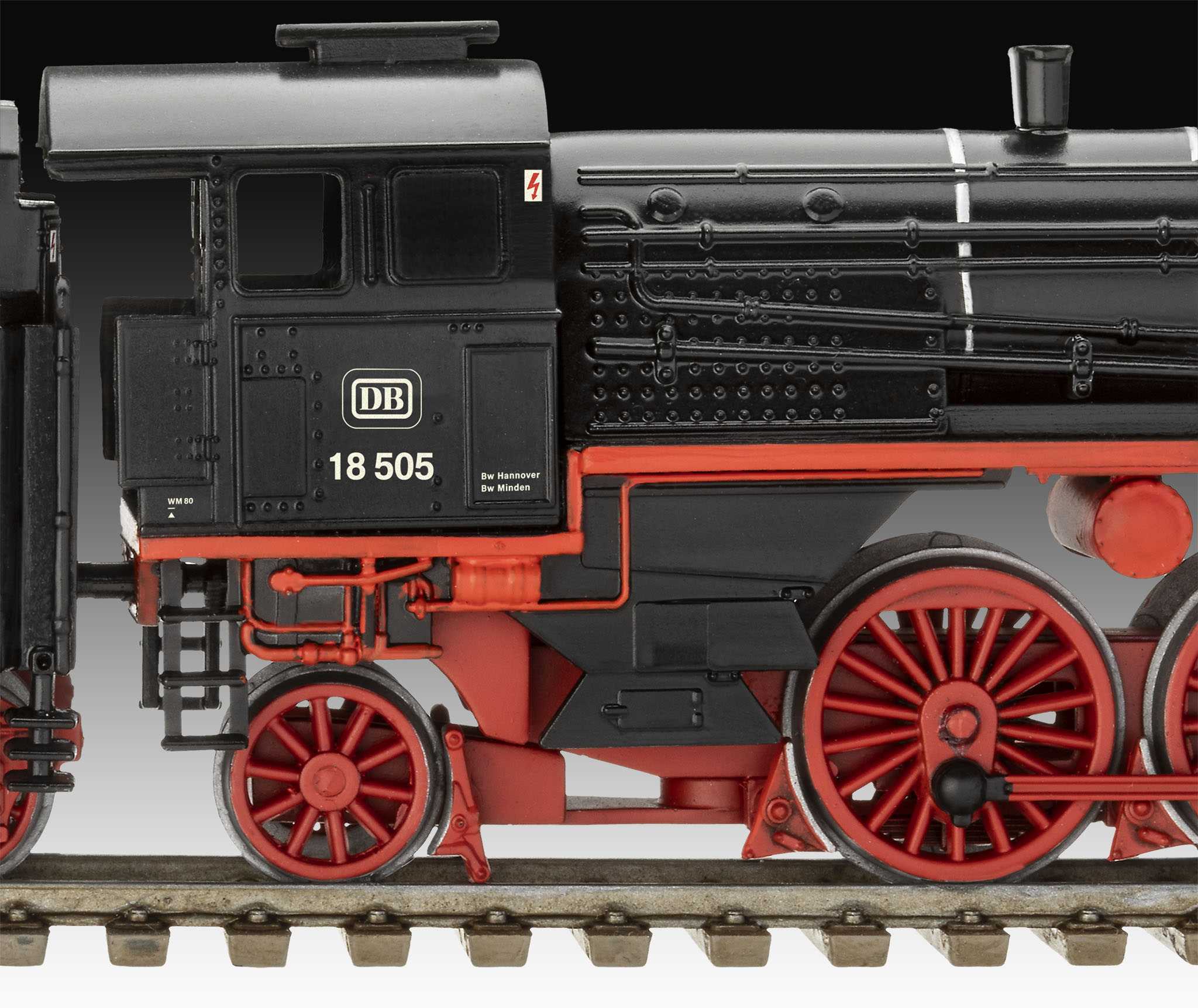 Plastic ModelKit lokomotiva 02167 - Express Locomotive BR 18 505 with Tender 2'3' T38 (1:87)