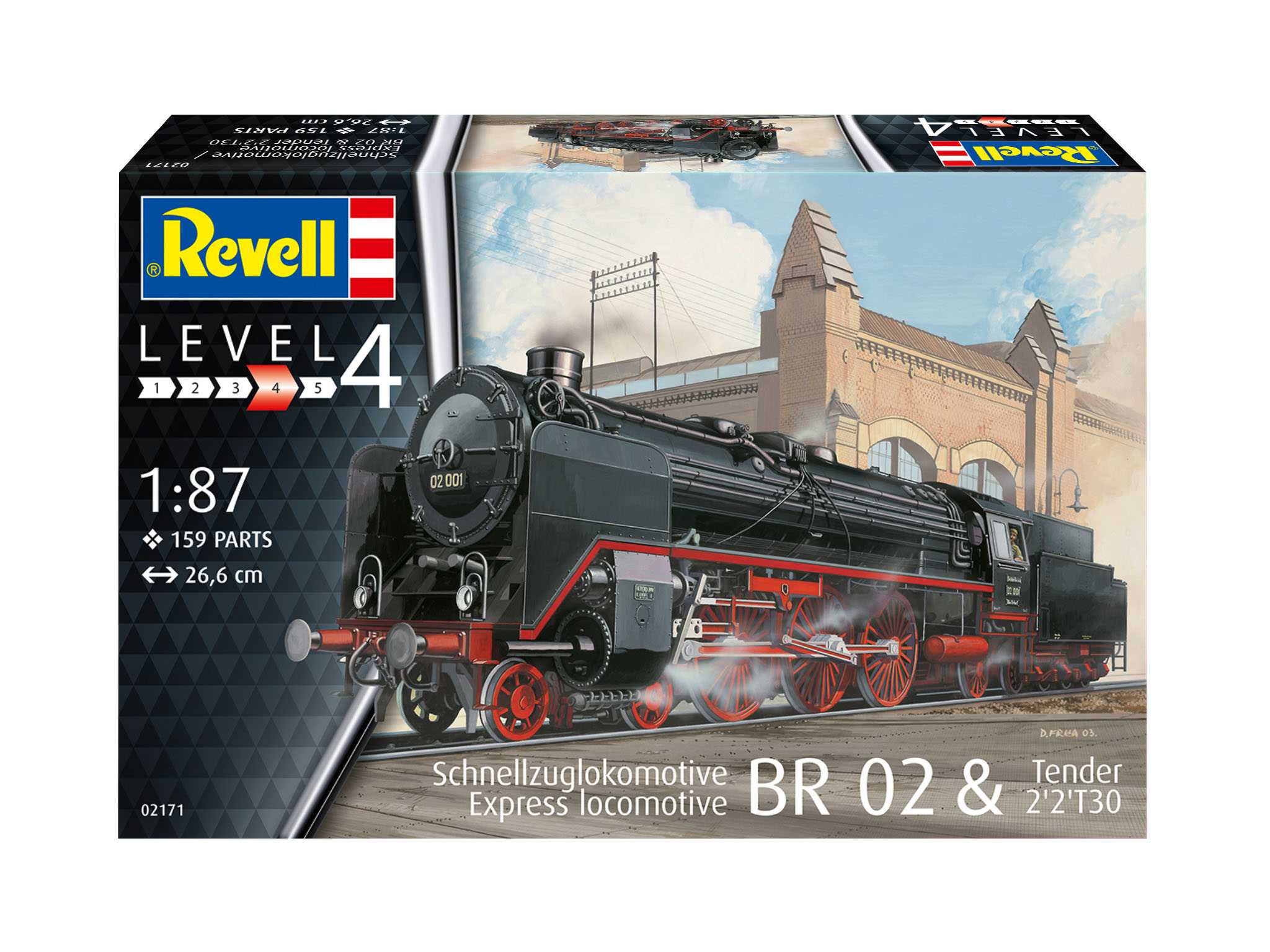 Plastic ModelKit lokomotiva 02171 - Express locomotive BR 02 & Tender 2'2'T30 (1:87)