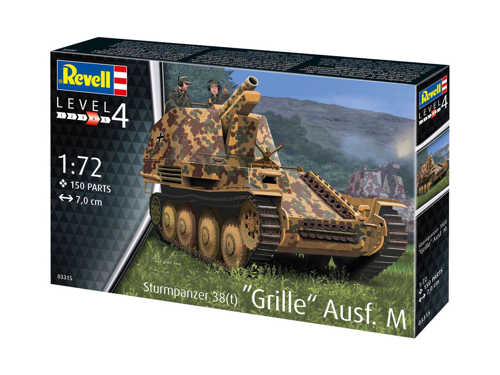 Plastic ModelKit military 03315 - Sturmpanzer 38(t) Grille Ausf. M (1:72)