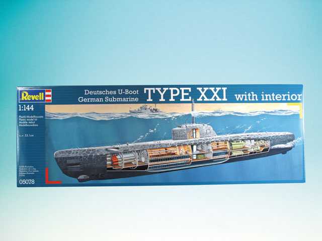 Plastic ModelKit ponorka 05078 - Deutsches U-Boot Typ XXI mit Interieur (1:144) 18-3951