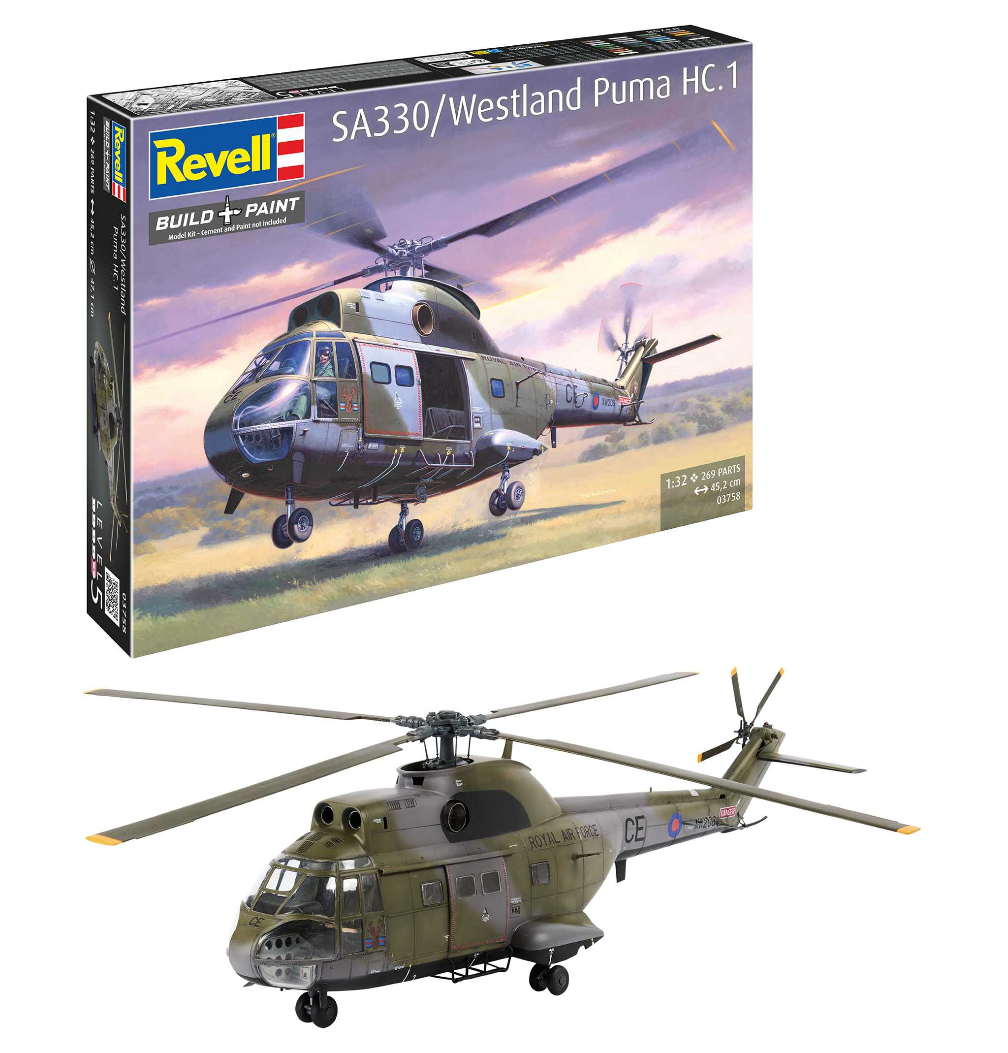Plastic ModelKit vrtulník 03758 - SA 330/Westland Puma HC.1 (1:32)