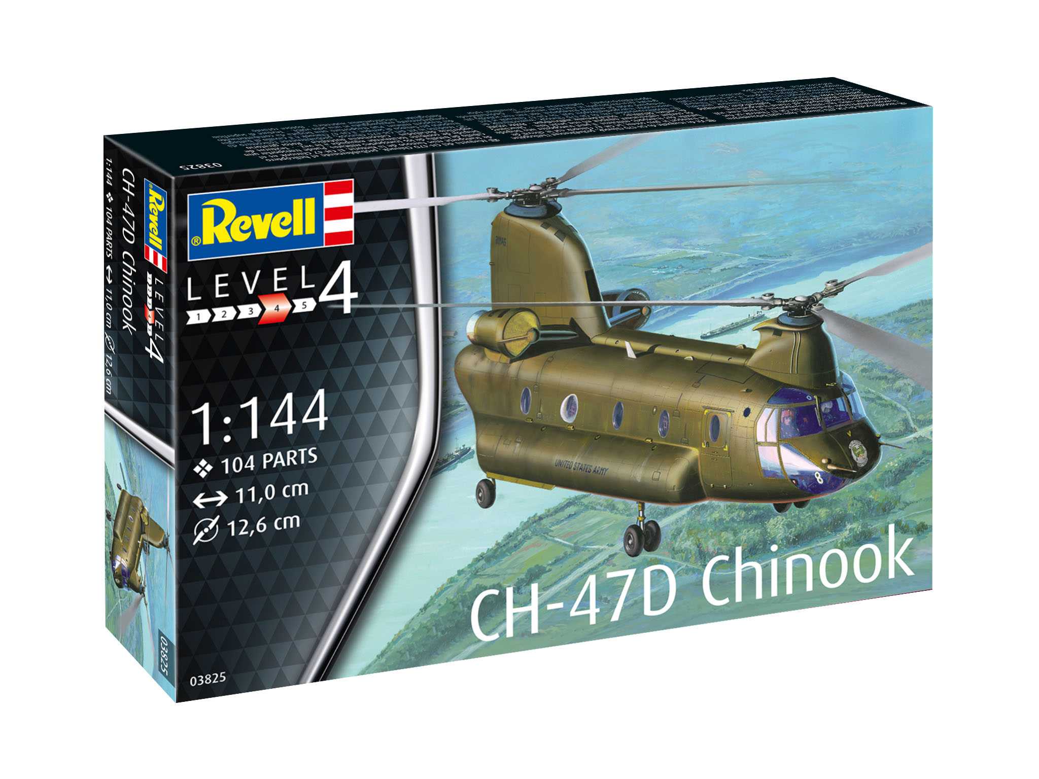 Plastic ModelKit vrtuľník 03825 - CH-47D Chinook (1:144) 18-03825
